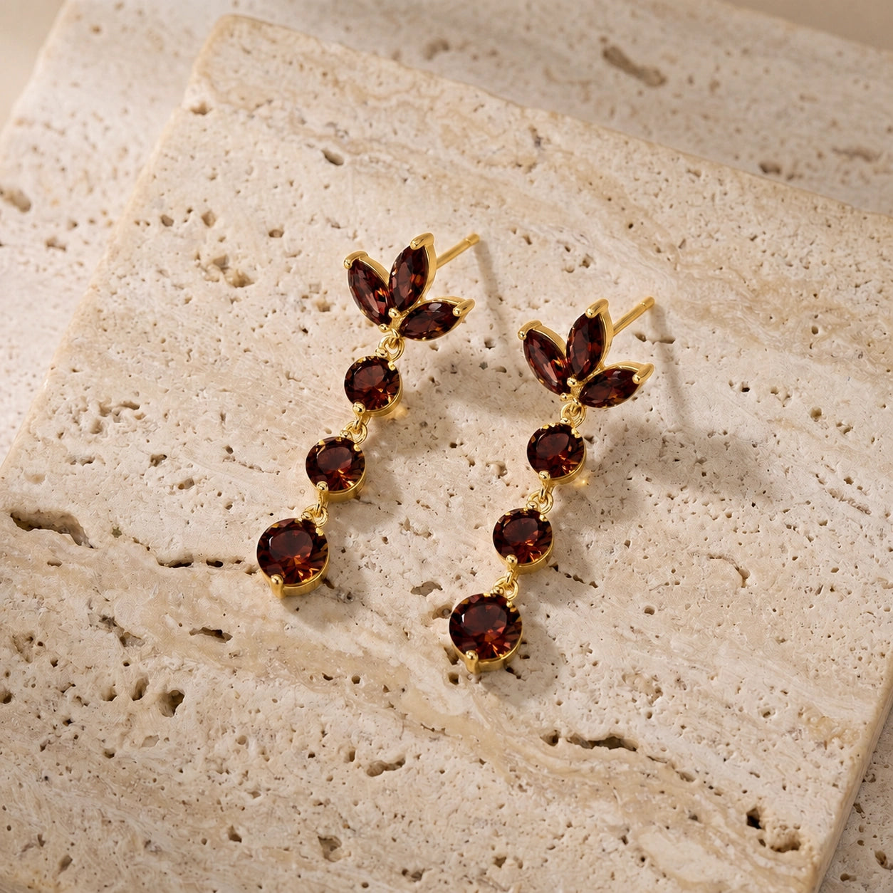 Yellow Gold Garnet — Mariagaetana