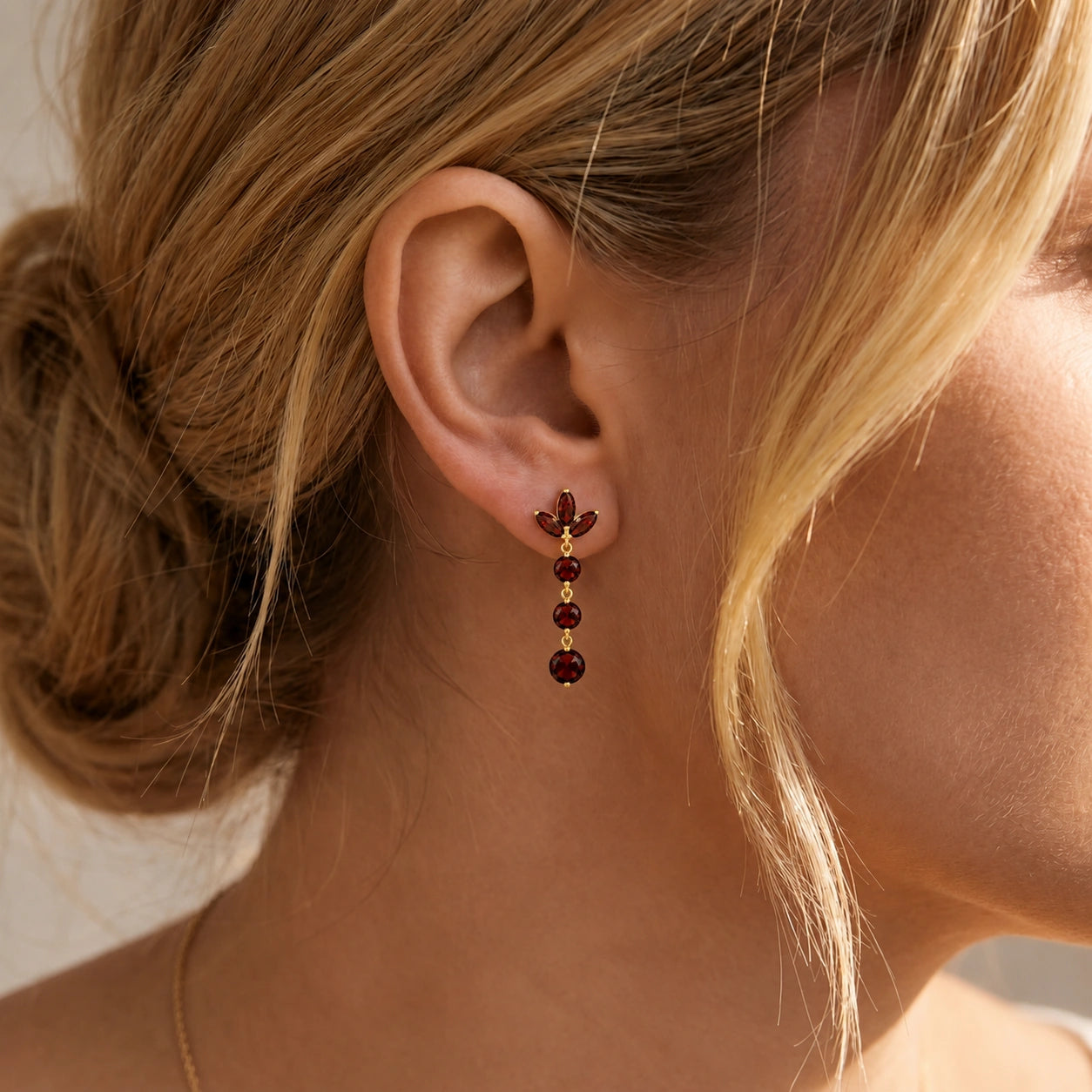 Yellow Gold Garnet — Mariagaetana