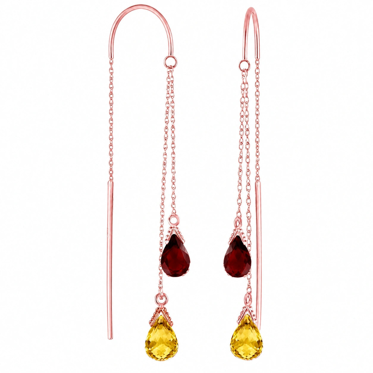 Rose Gold Garnet & Citrine — Mariagalatea