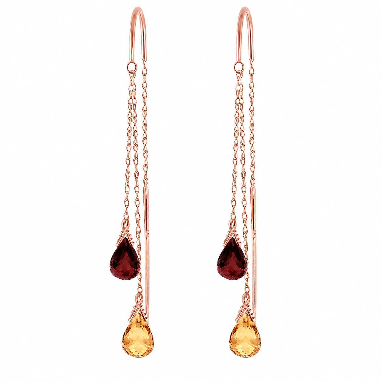 Rose Gold Garnet & Citrine — Mariagalatea