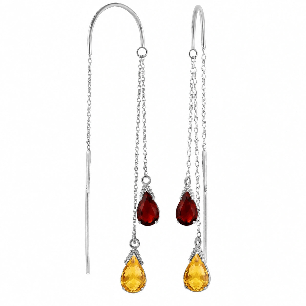White Gold Garnet & Citrine — Mariagalatea