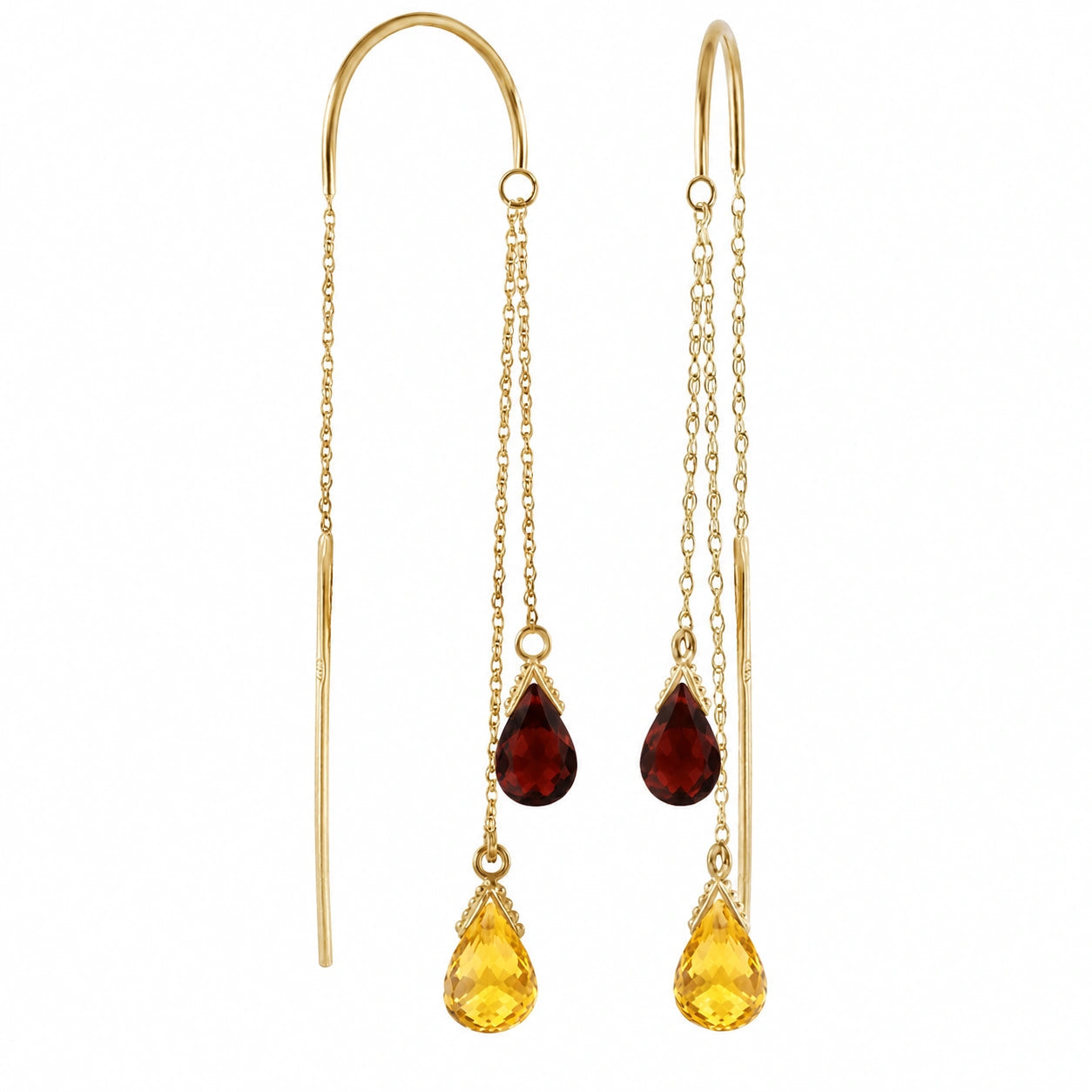 Yellow Gold Garnet & Citrine — Mariagalatea
