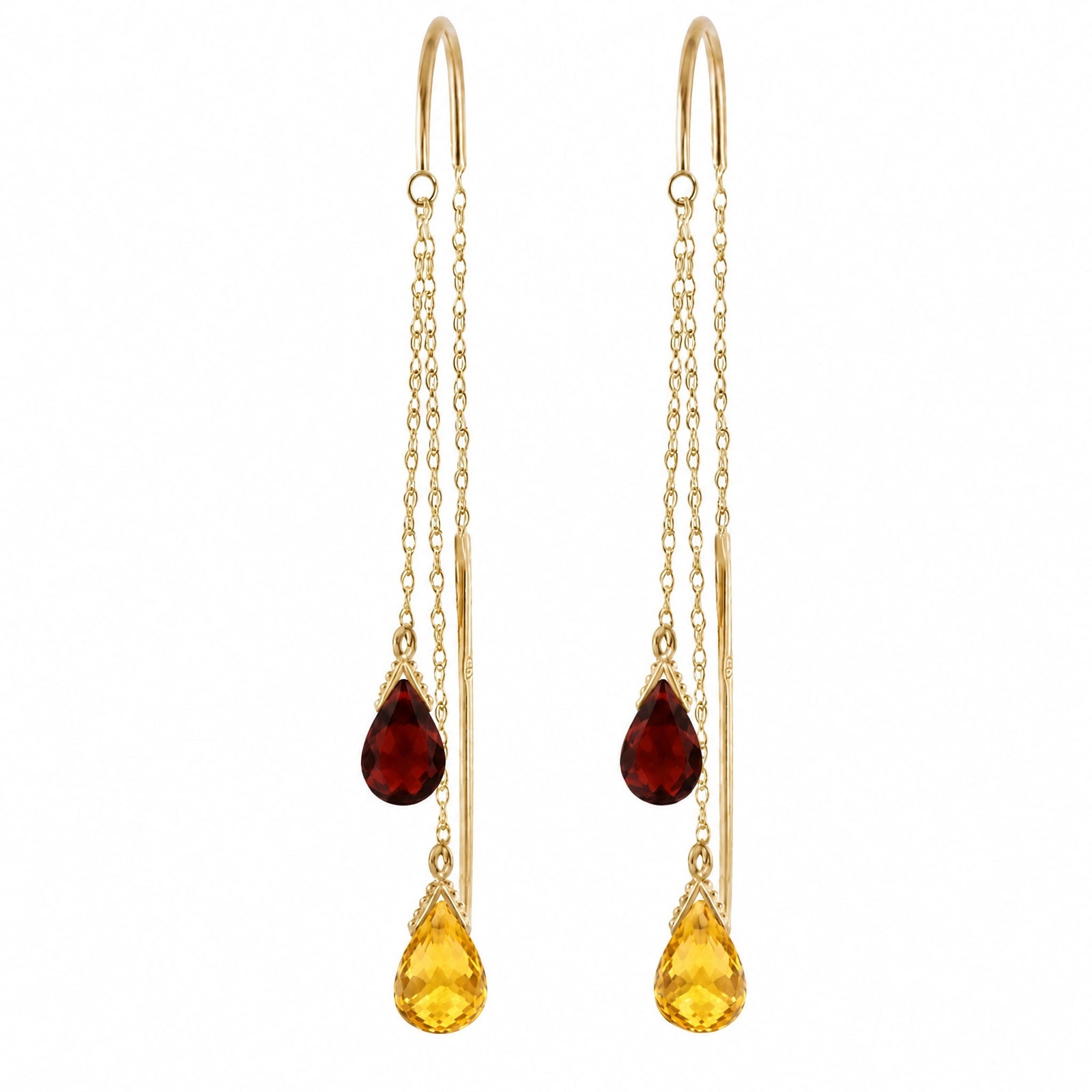 Yellow Gold Garnet & Citrine — Mariagalatea