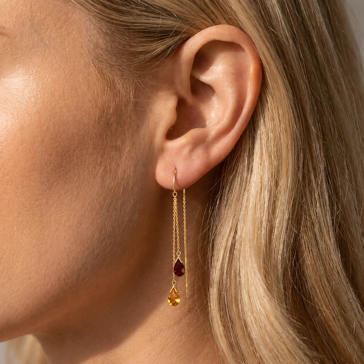 Yellow Gold Garnet & Citrine — Mariagalatea