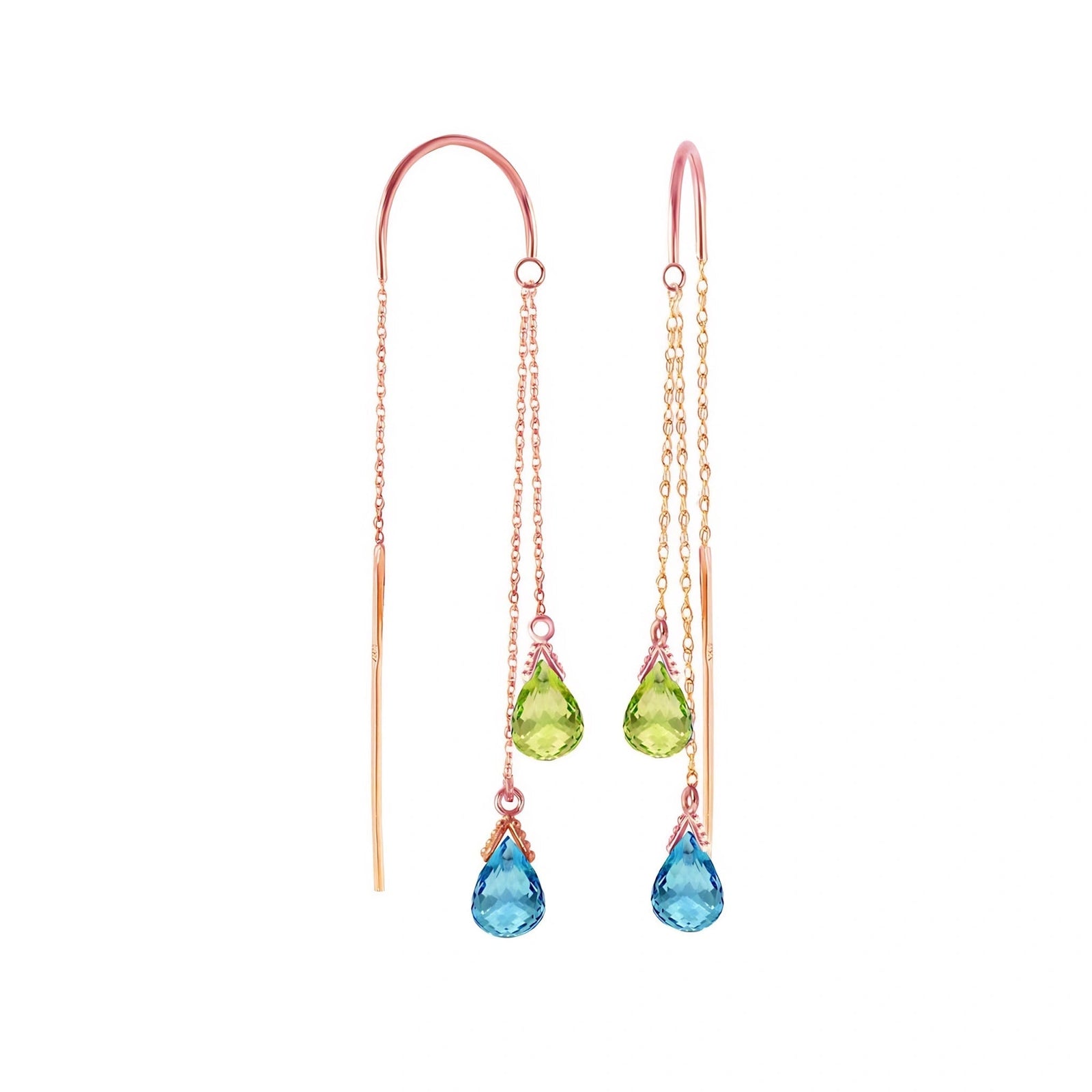 Rose Gold Peridot & Blue Topaz — Mariagalatea