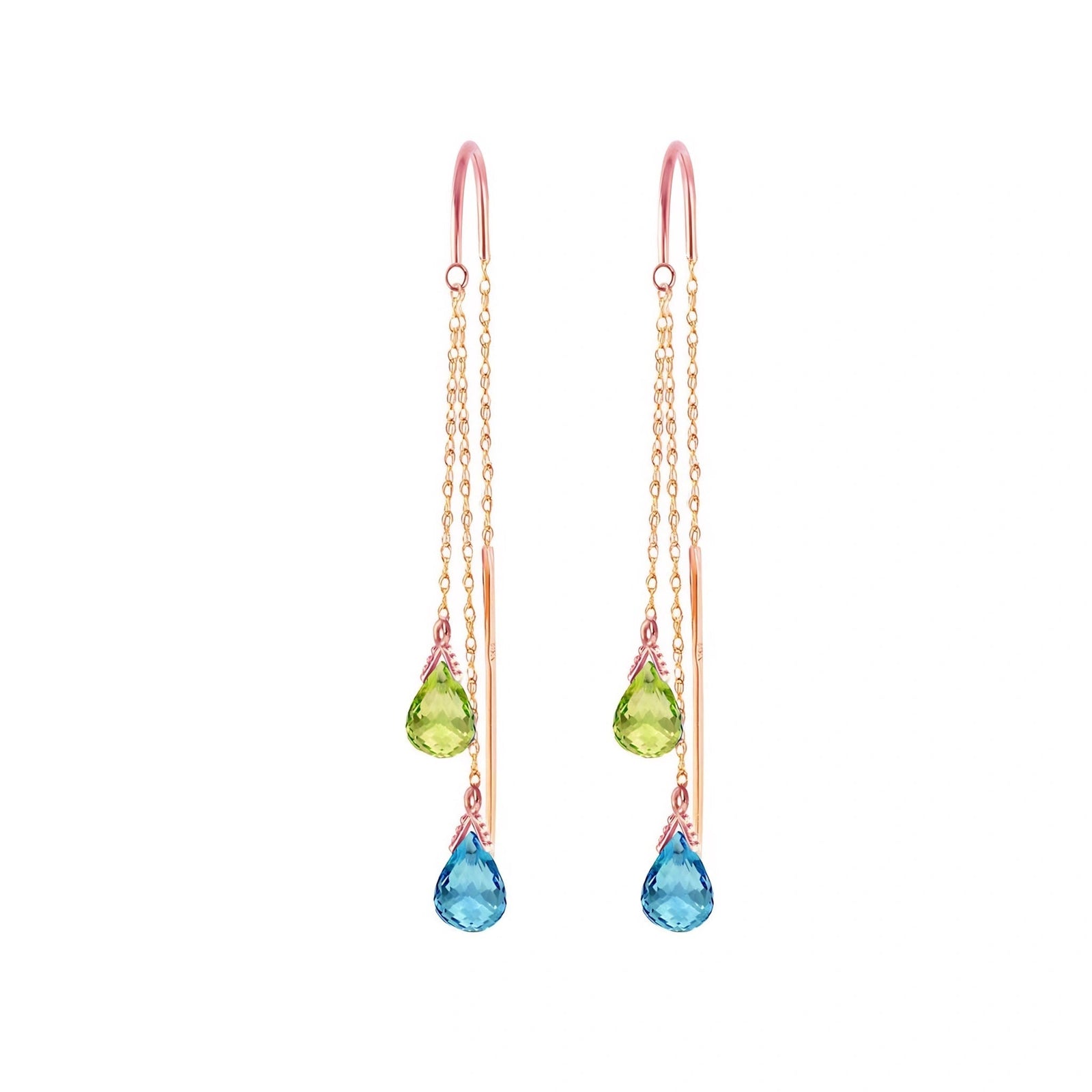 Rose Gold Peridot & Blue Topaz — Mariagalatea