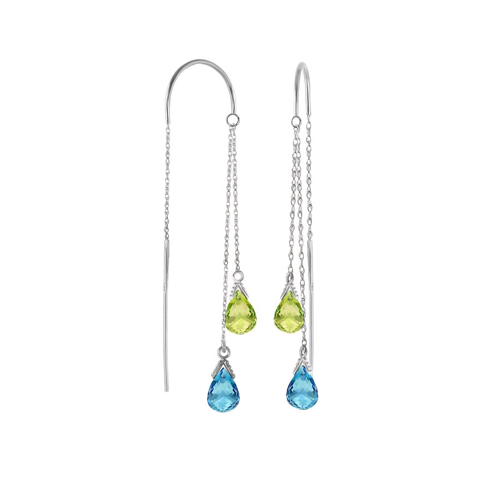 White Gold Peridot & Blue Topaz — Mariagalatea
