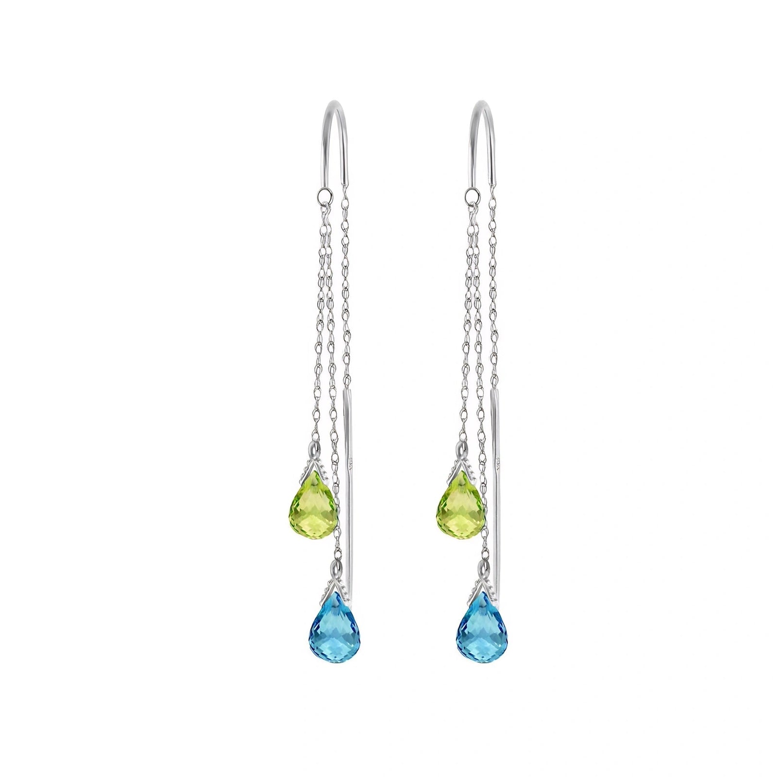 White Gold Peridot & Blue Topaz — Mariagalatea