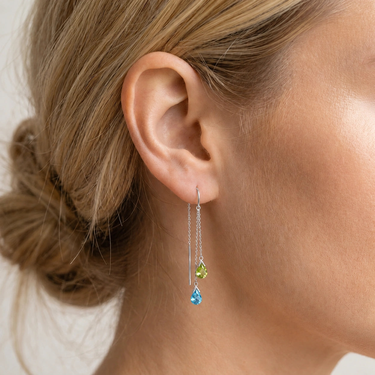 White Gold Peridot & Blue Topaz — Mariagalatea