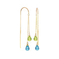 Yellow Gold Peridot & Blue Topaz — Mariagalatea