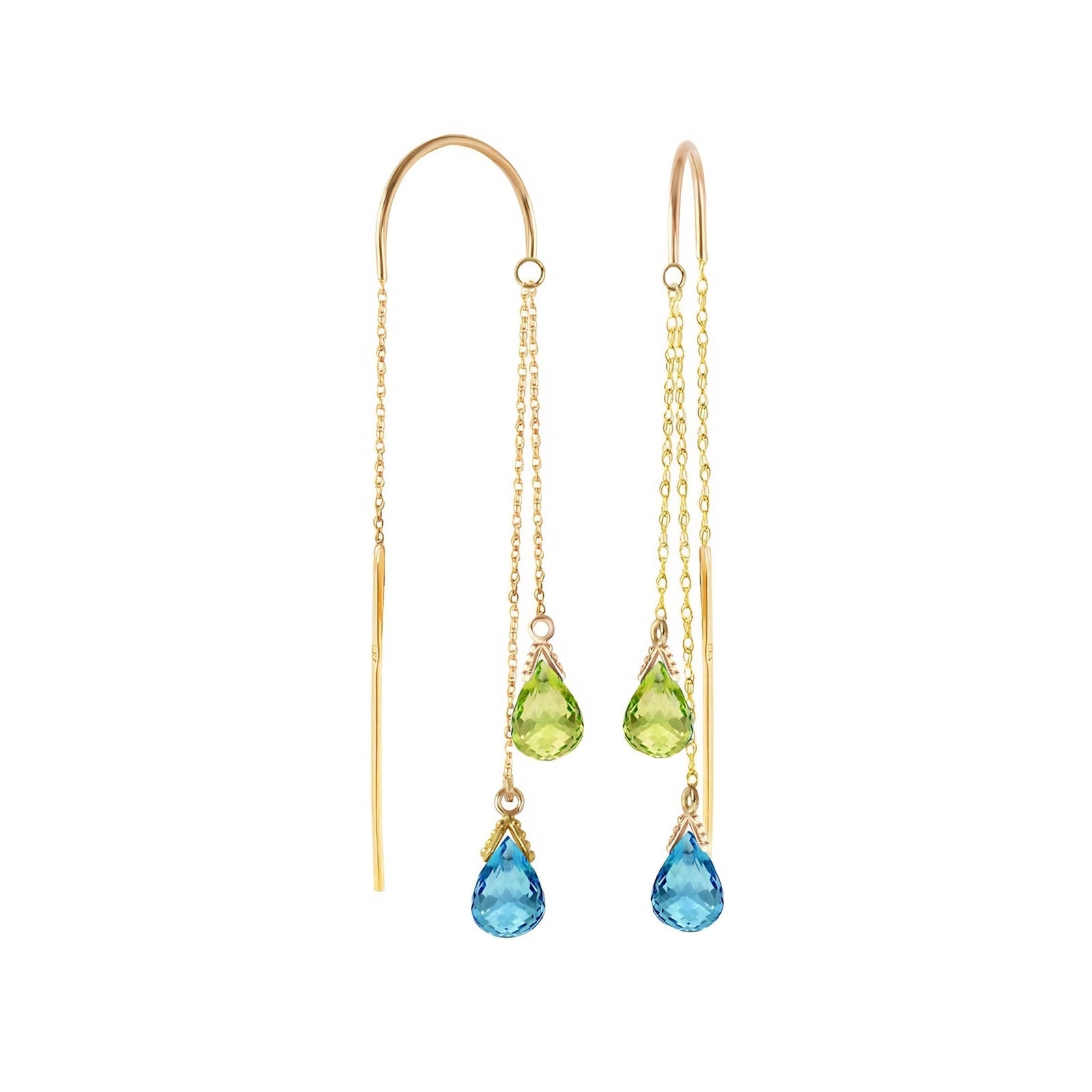 Yellow Gold Peridot & Blue Topaz — Mariagalatea