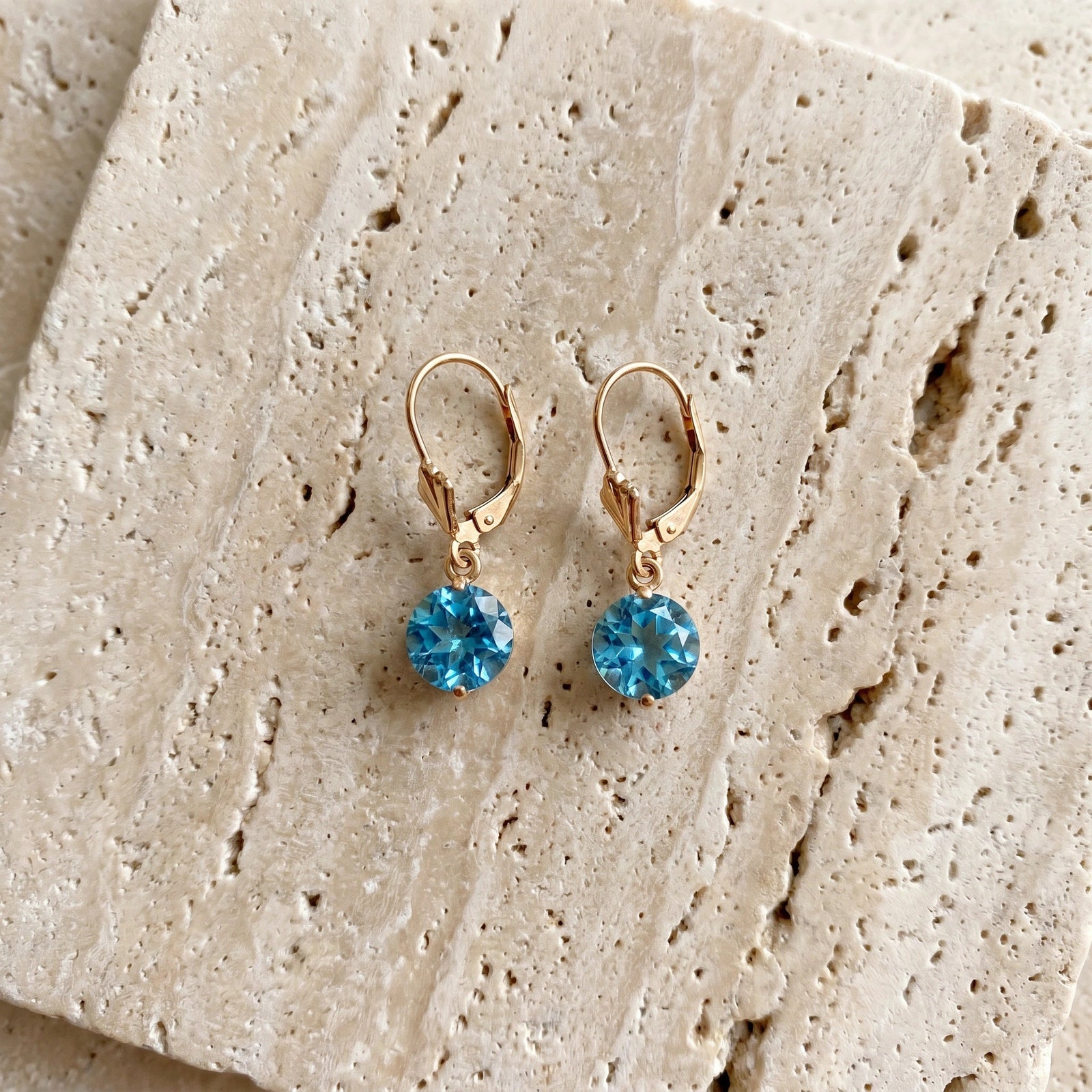 Yellow Gold Blue Topaz — Mariagaudenzia