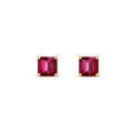 Yellow Gold Bloom Earrings Ruby 10K — Ottilia