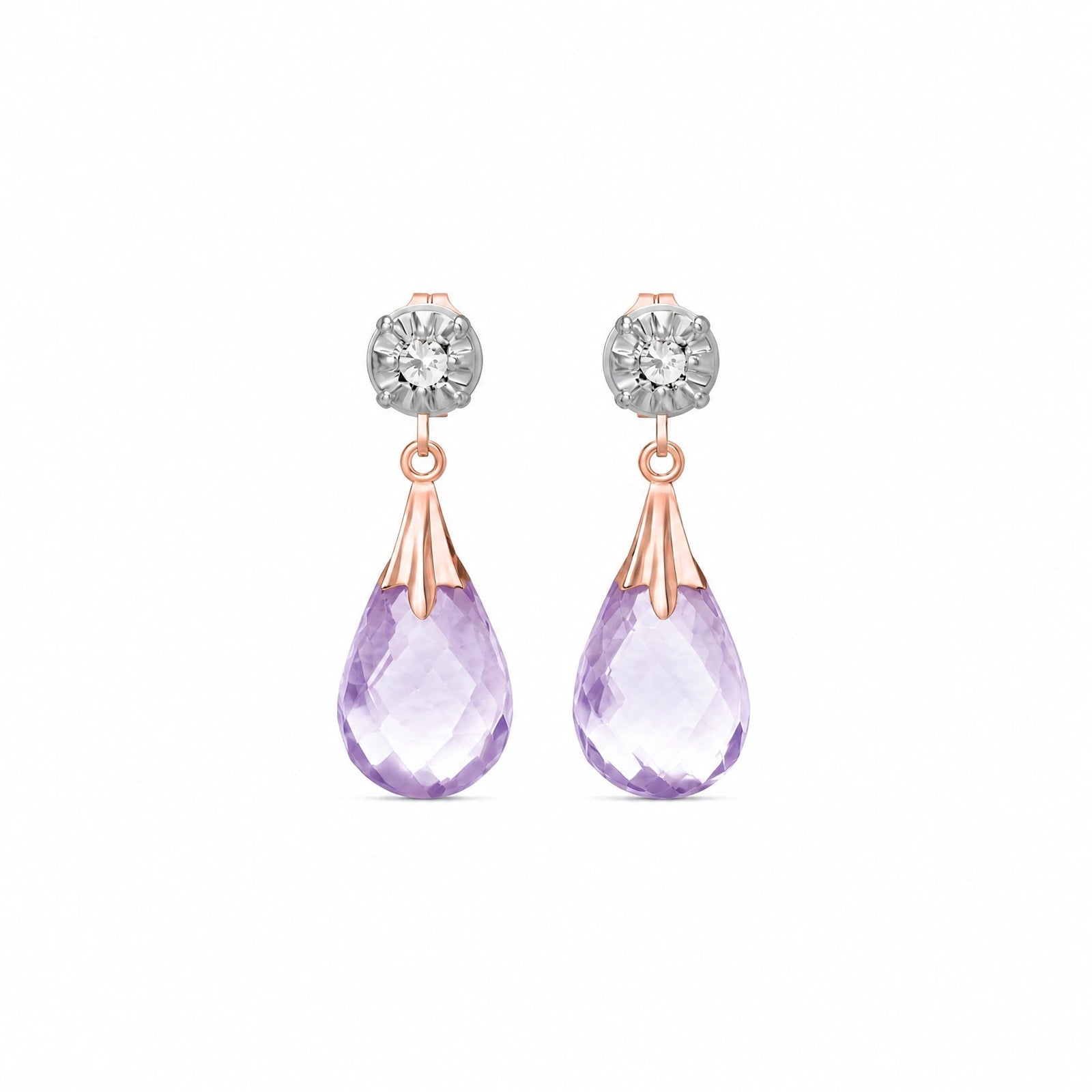 Rose Gold Amethyst & Diamond — Mariageltrude