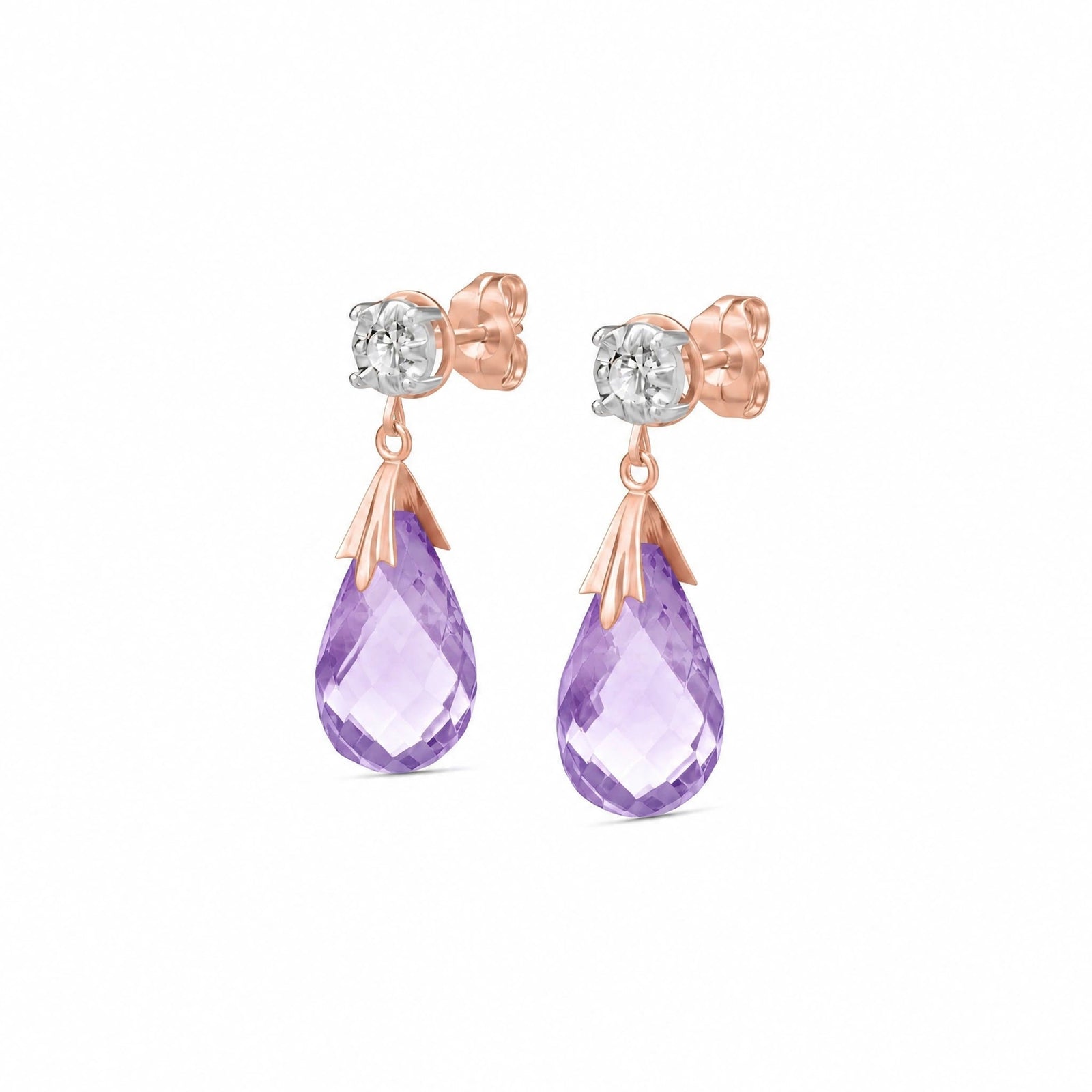 Rose Gold Amethyst & Diamond — Mariageltrude