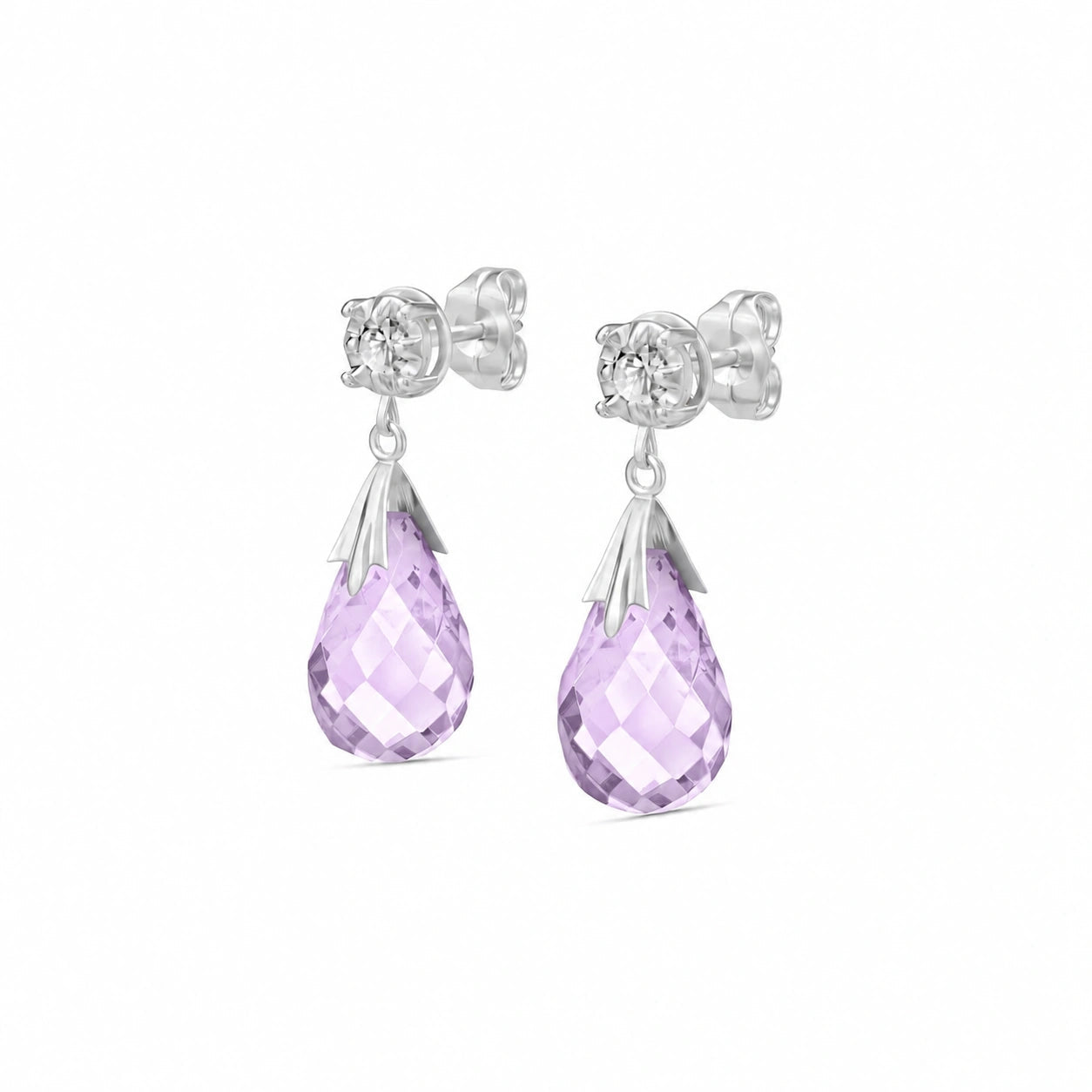 White Gold Amethyst & Diamond — Mariageltrude