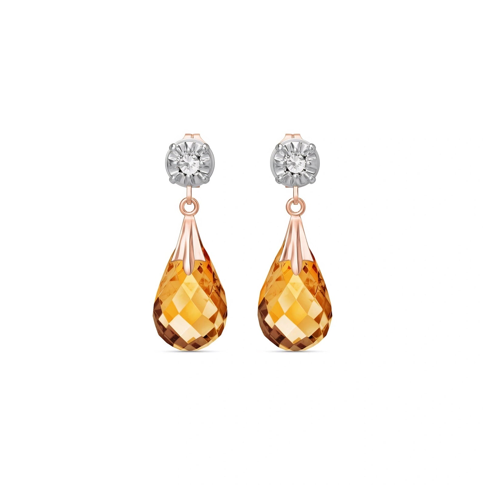 Rose Gold Citrine & Diamond — Mariageltrude