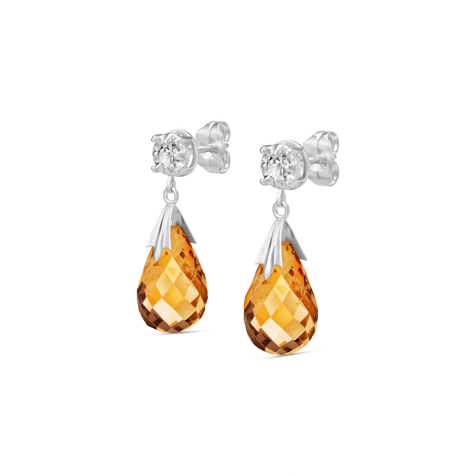 White Gold Citrine & Diamond — Mariageltrude