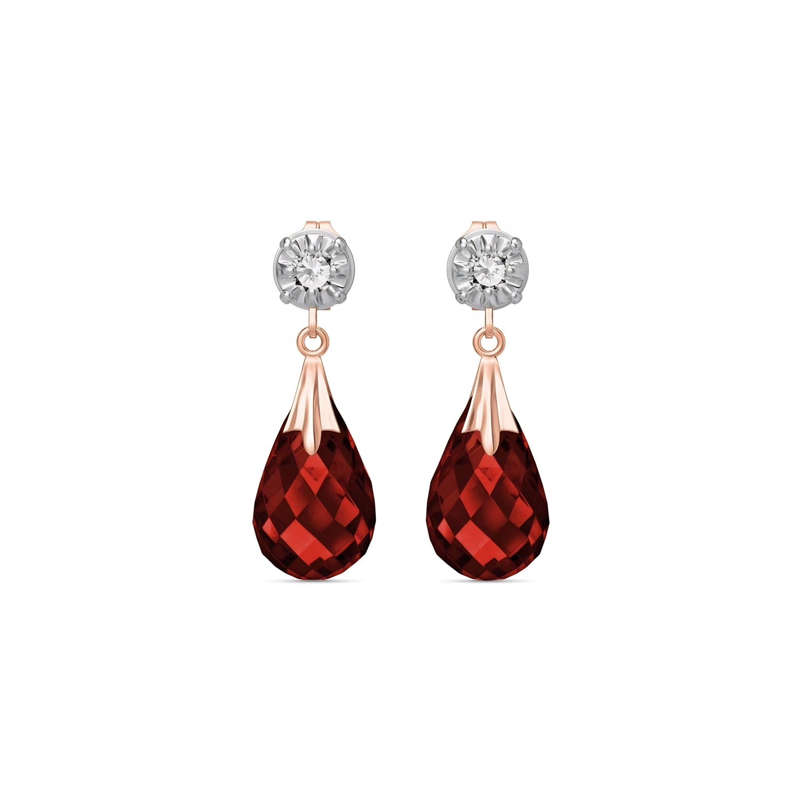 Rose Gold Garnet & Diamond — Mariageltrude