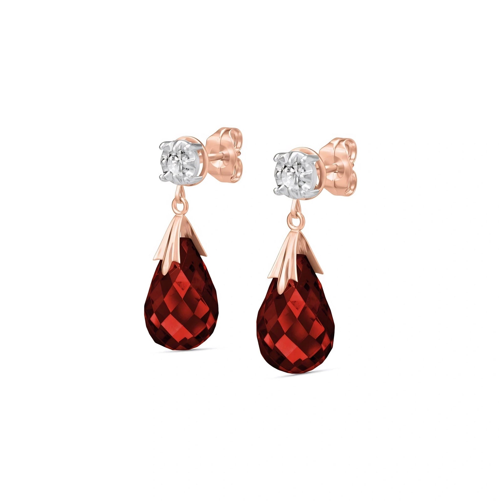 Rose Gold Garnet & Diamond — Mariageltrude