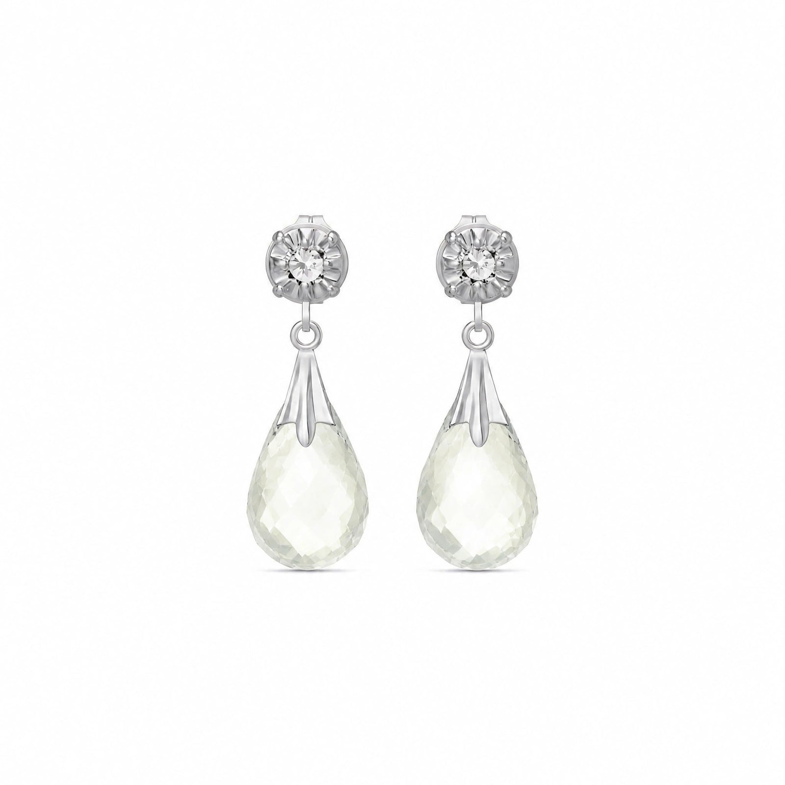 White Gold White Topaz & Diamond — Mariageltrude