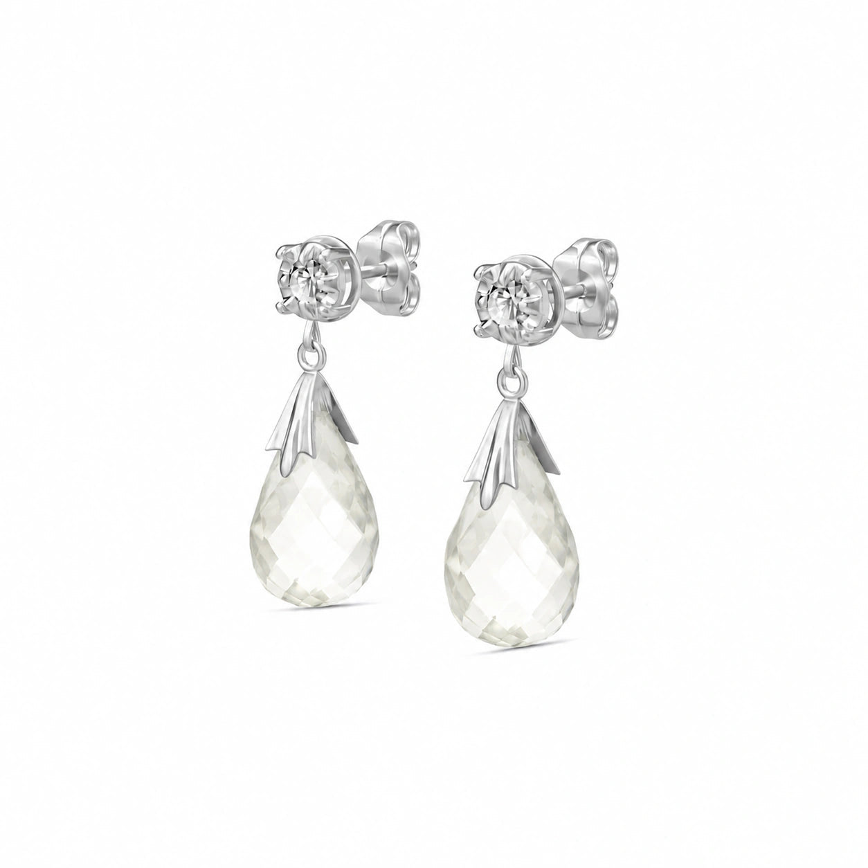 White Gold White Topaz & Diamond — Mariageltrude