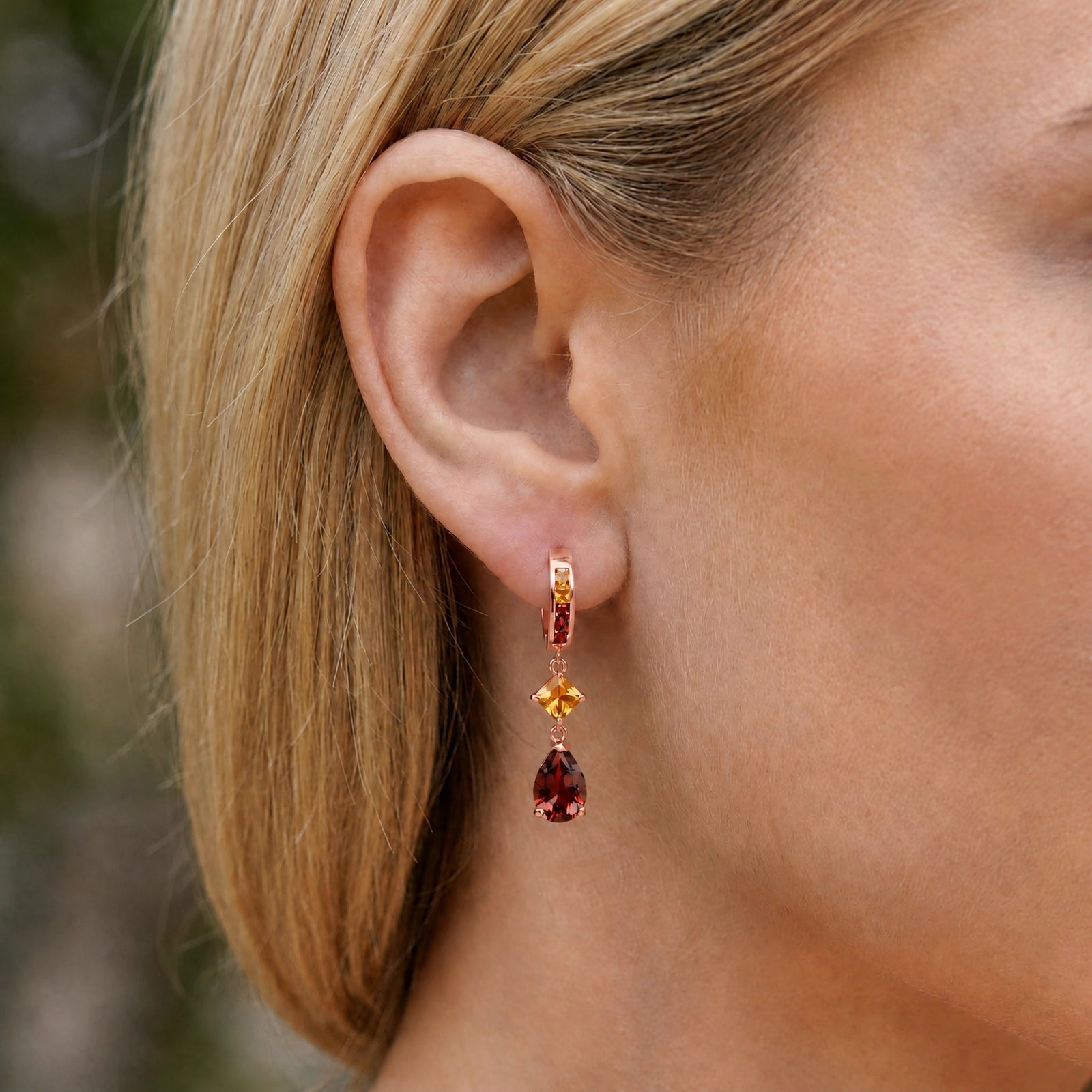 Rose Gold Citrine & Garnet — Mariagemma