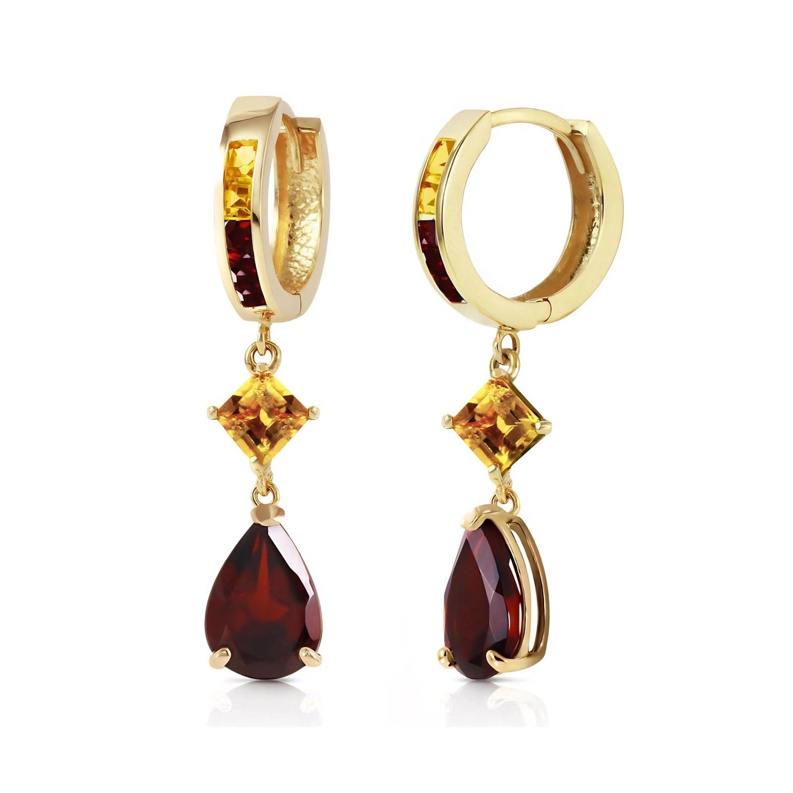 Yellow Gold Citrine & Garnet — Mariagemma
