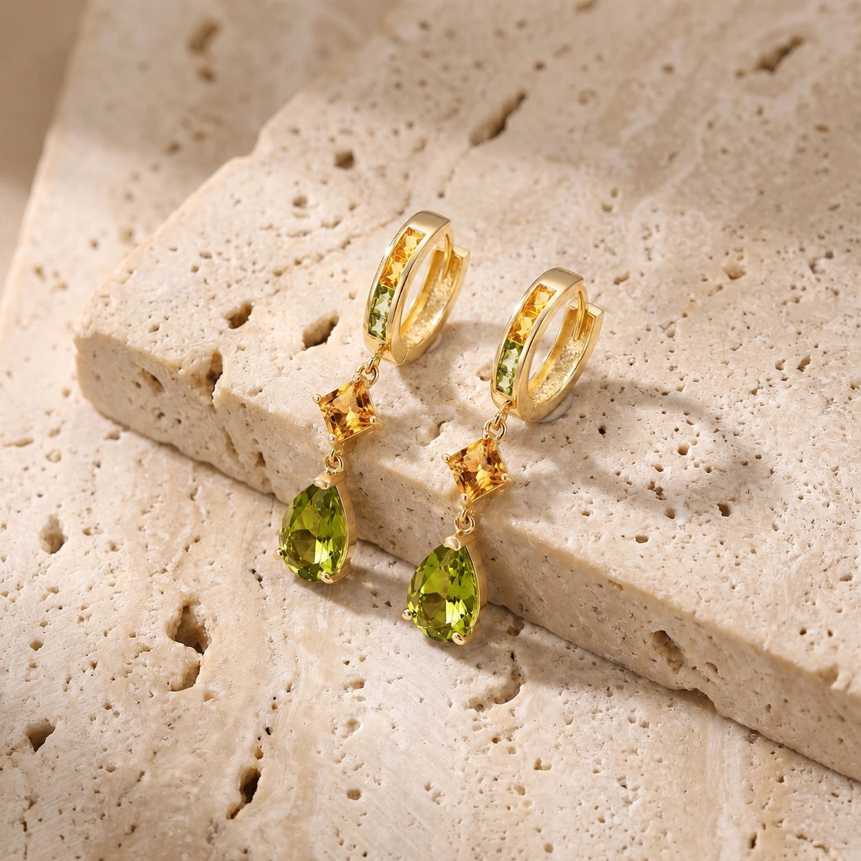 Yellow Gold Citrine & Peridot — Mariagemma