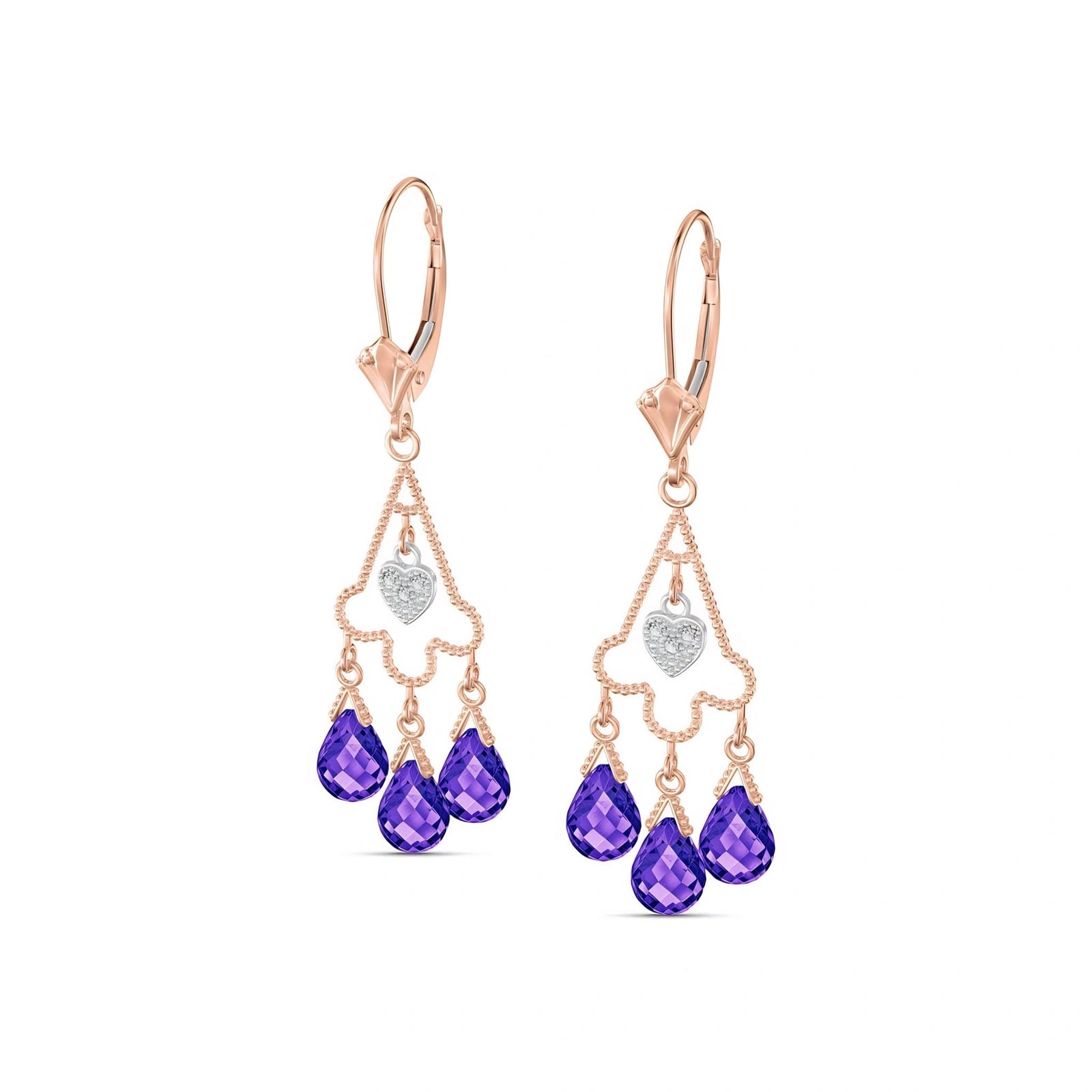 Rose Gold Amethyst & Diamond — Mariagenoveffa