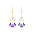 Yellow Gold Amethyst & Diamond — Mariagenoveffa