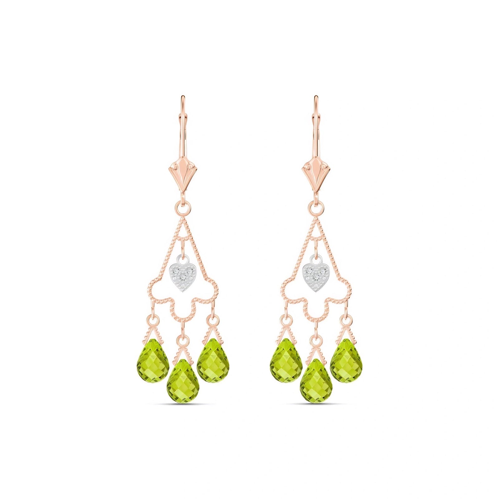 Rose Gold Peridot & Diamond — Mariagenoveffa