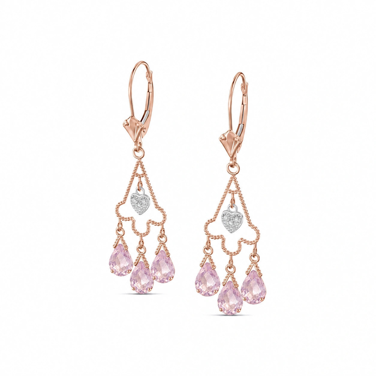 Rose Gold Pink Topaz & Diamond — Mariagenoveffa