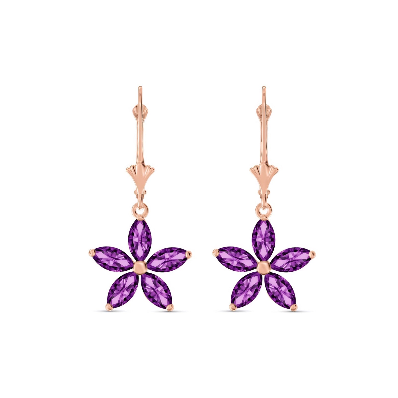 Rose Gold Heritage Earrings Blue Topaz 10K — Stella