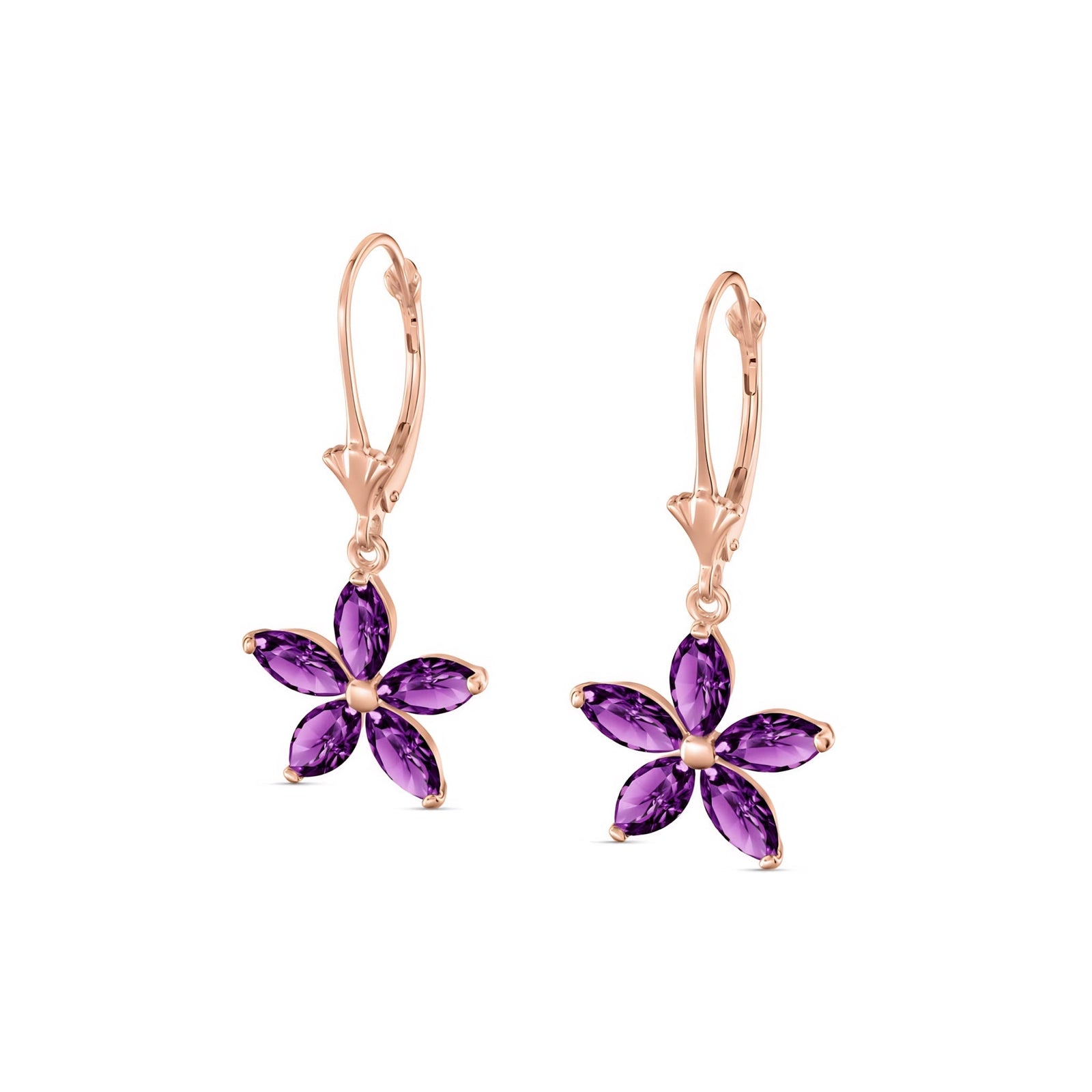 Rose Gold Heritage Earrings Blue Topaz 10K — Stella