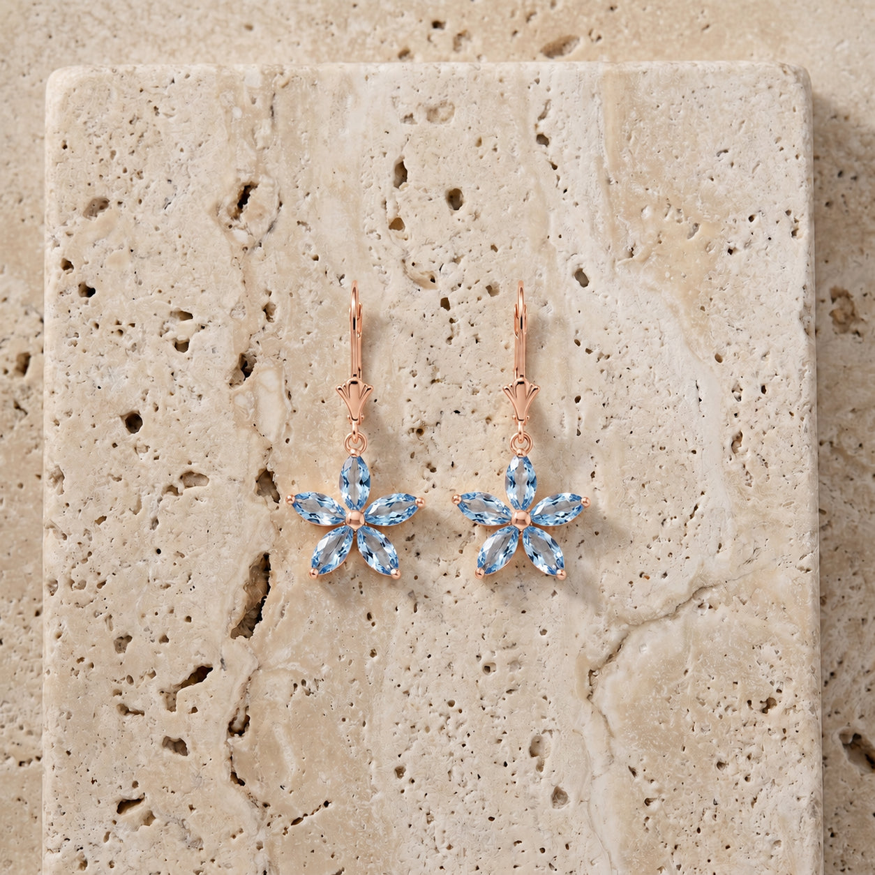 Rose Gold Heritage Earrings Emerald 10K — Stella