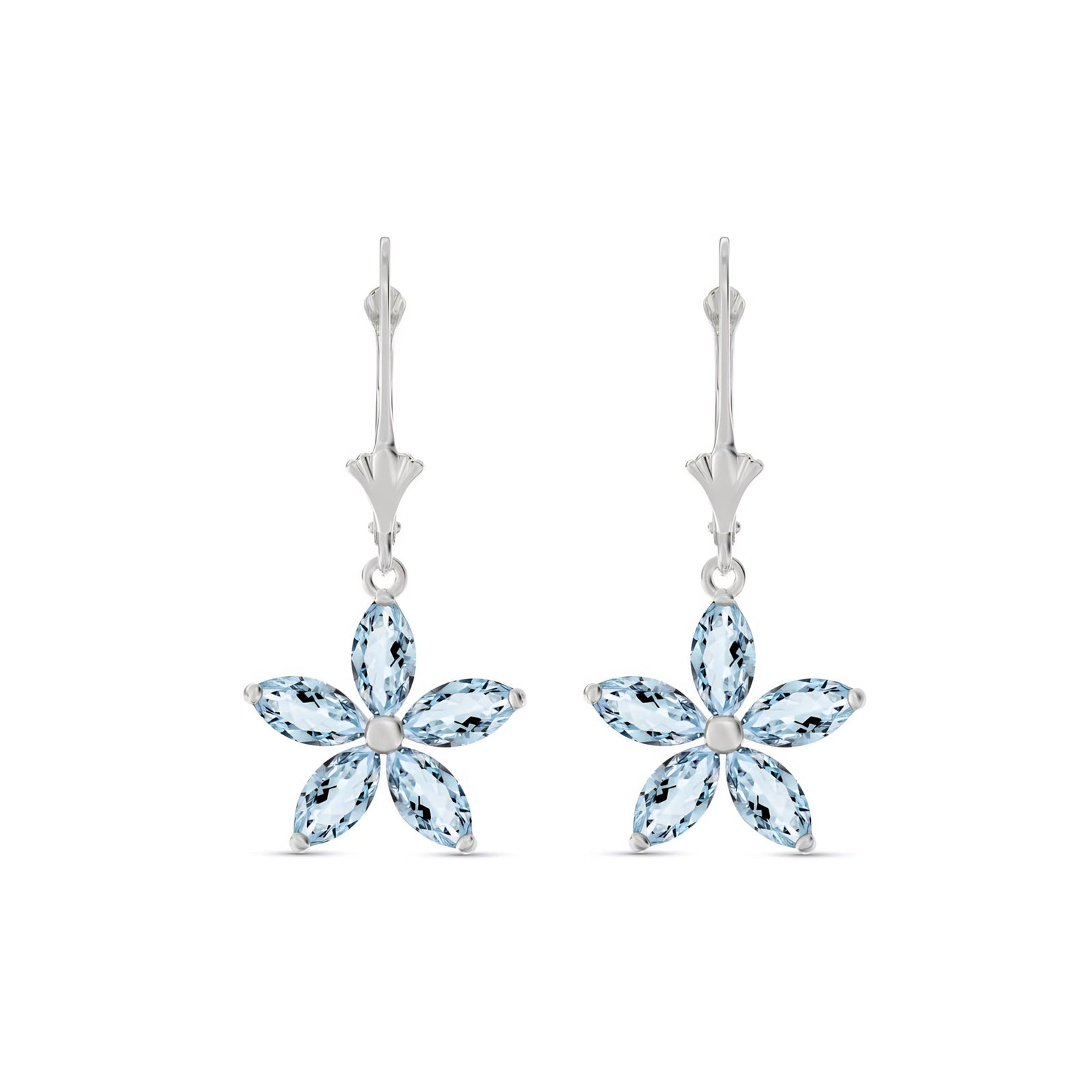 White Gold Heritage Earrings Emerald 10K — Stella