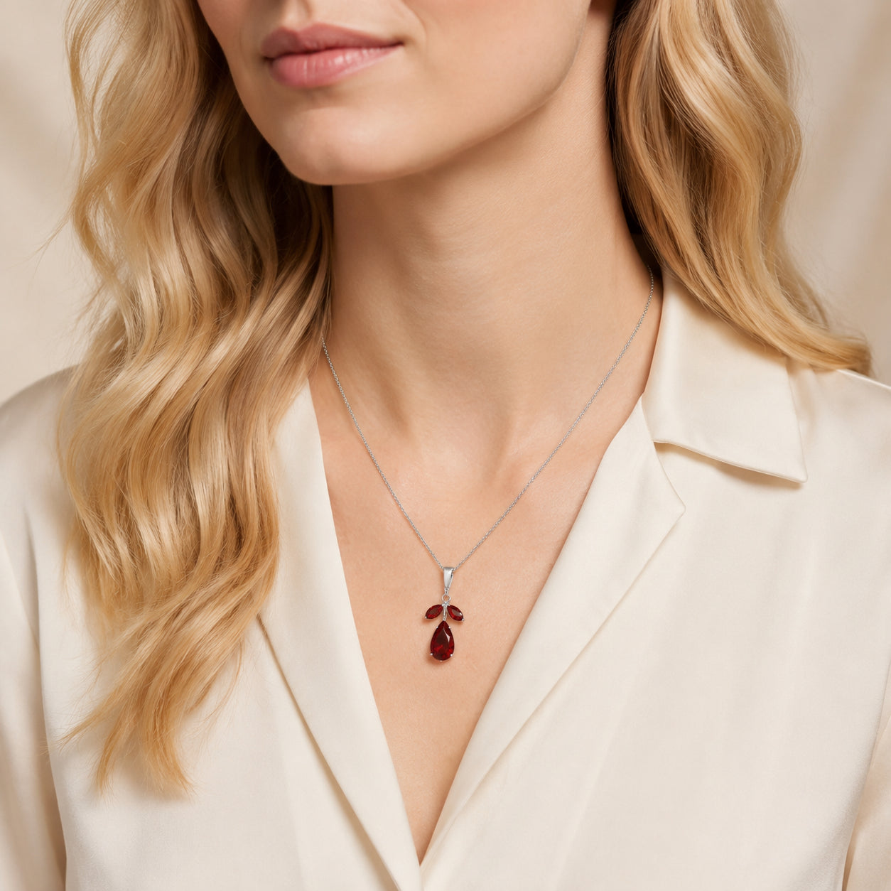 White Gold Heritage Earrings Ruby 10K — Stella