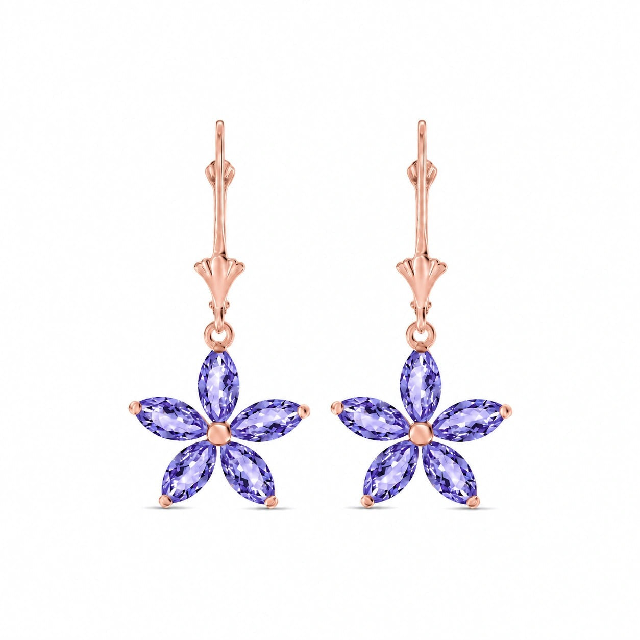 Rose Gold Heritage Earrings Tanzanite 10K — Stella