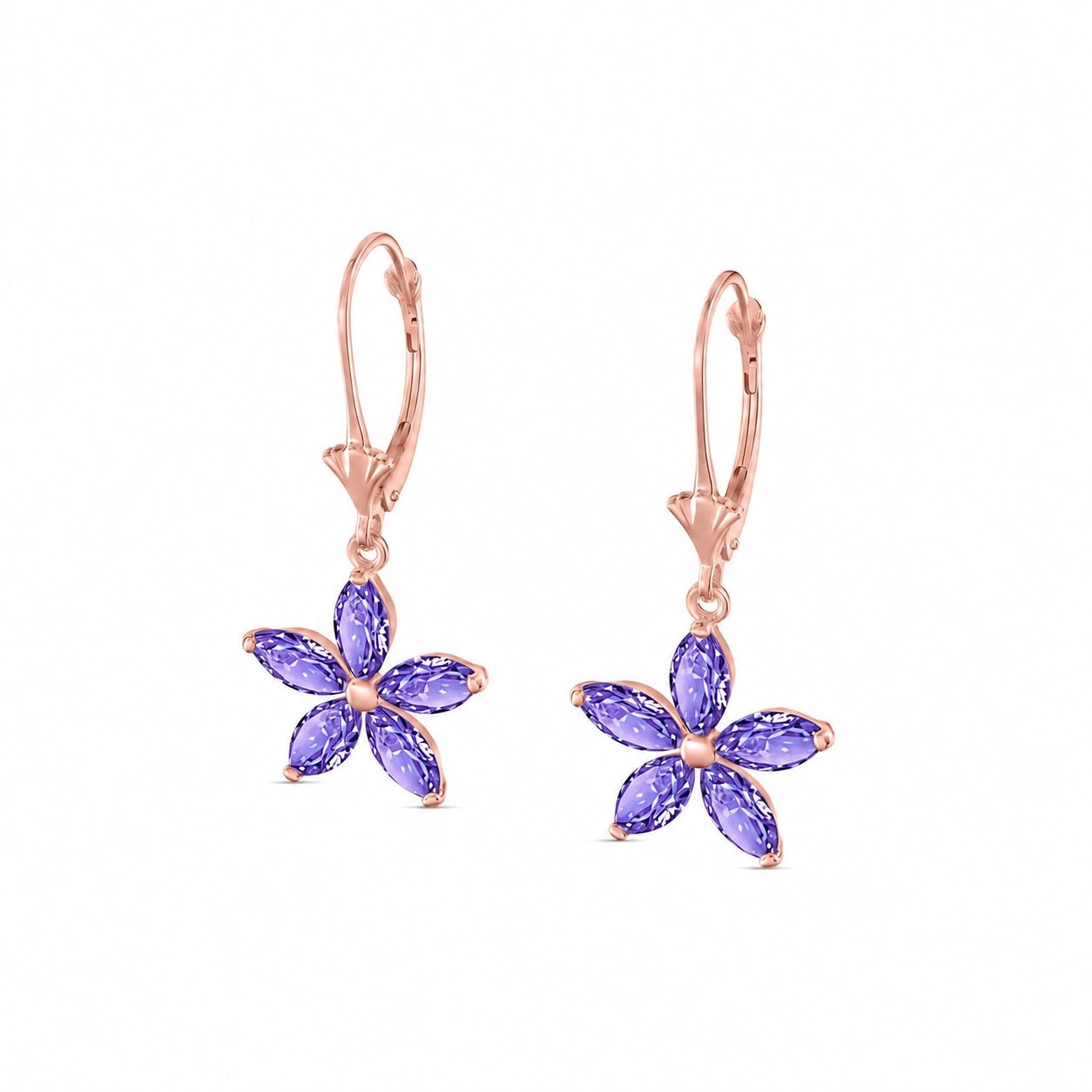 Rose Gold Heritage Earrings Tanzanite 10K — Stella