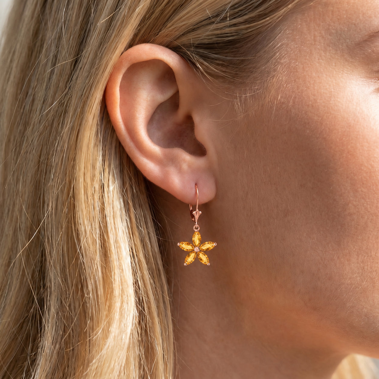 Rose Gold Heritage Earrings Tanzanite 10K — Stella