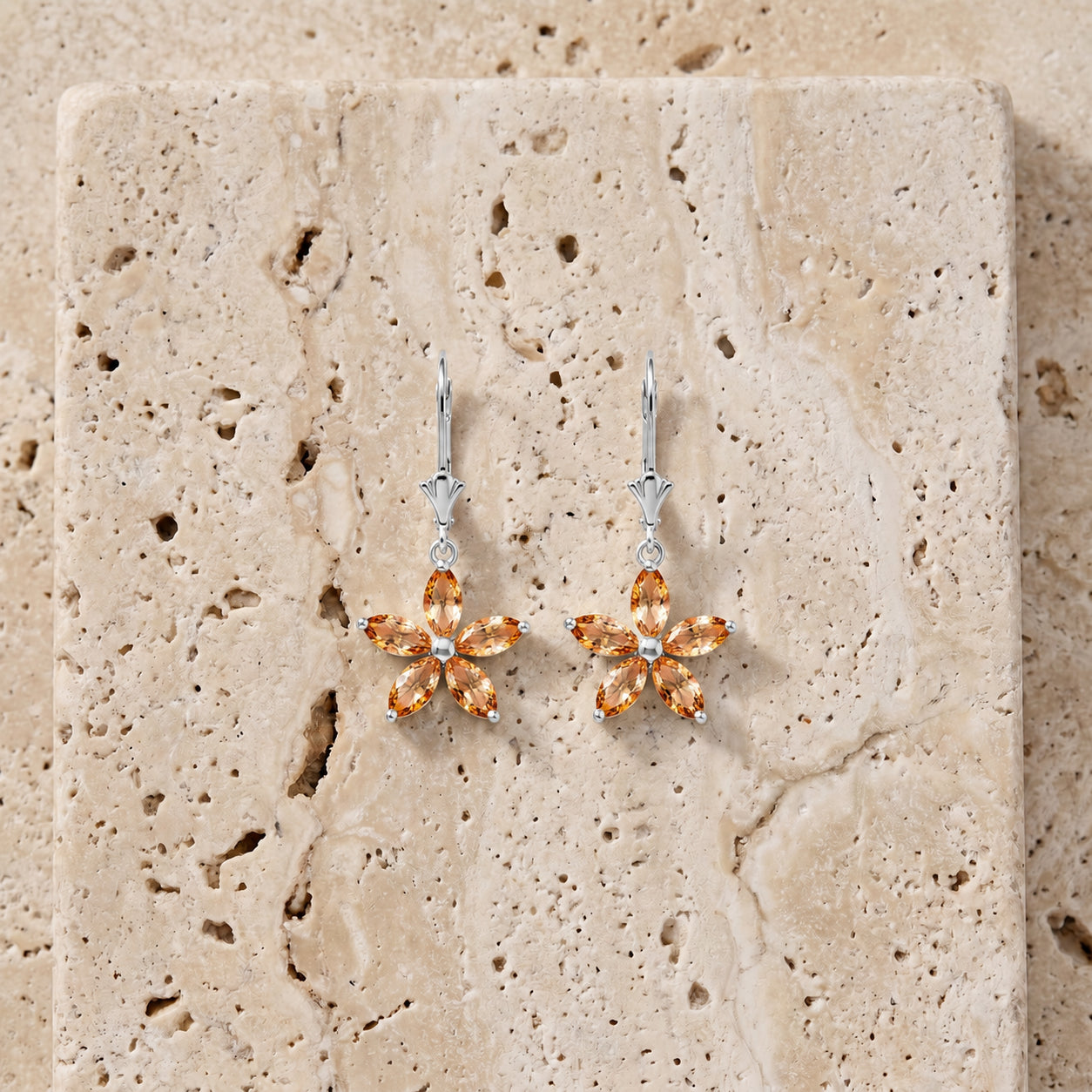 White Gold Heritage Earrings Tanzanite 10K — Stella