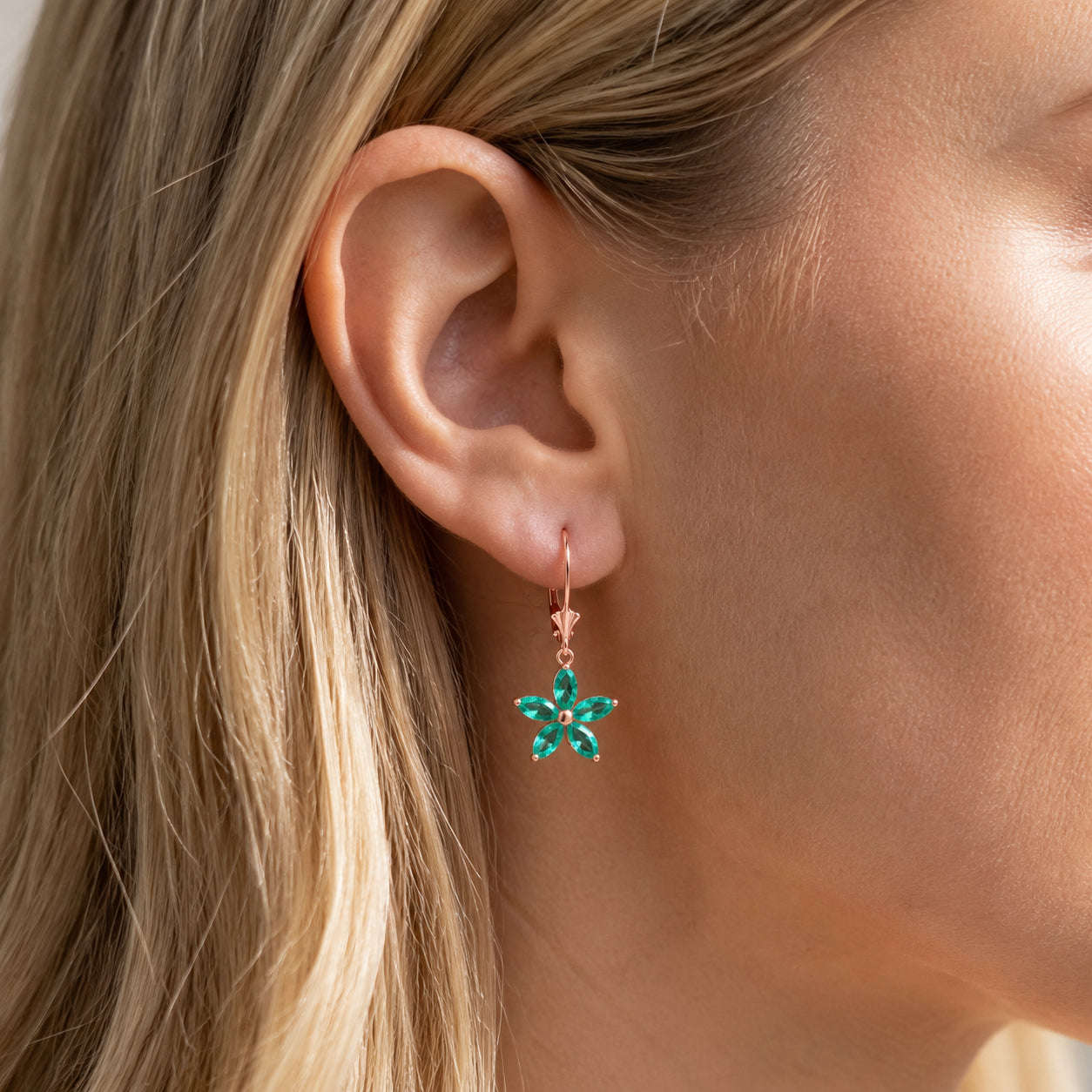 Rose Gold Heritage Earrings Amethyst 10K — Stella