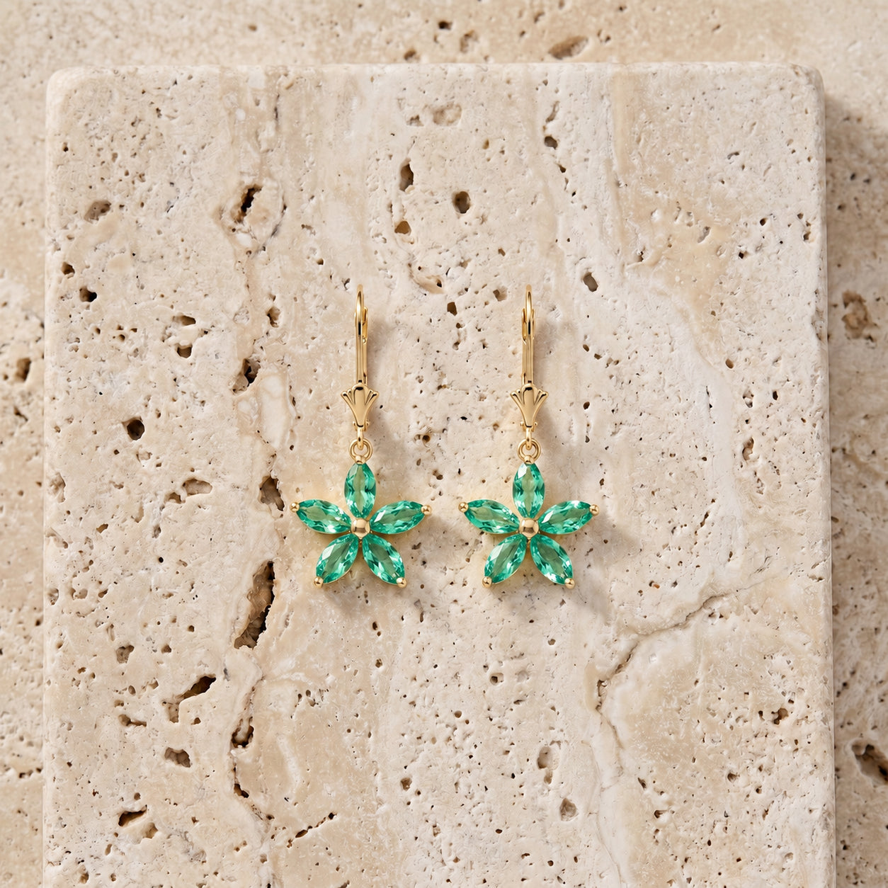Yellow Gold Heritage Earrings Amethyst 10K — Stella