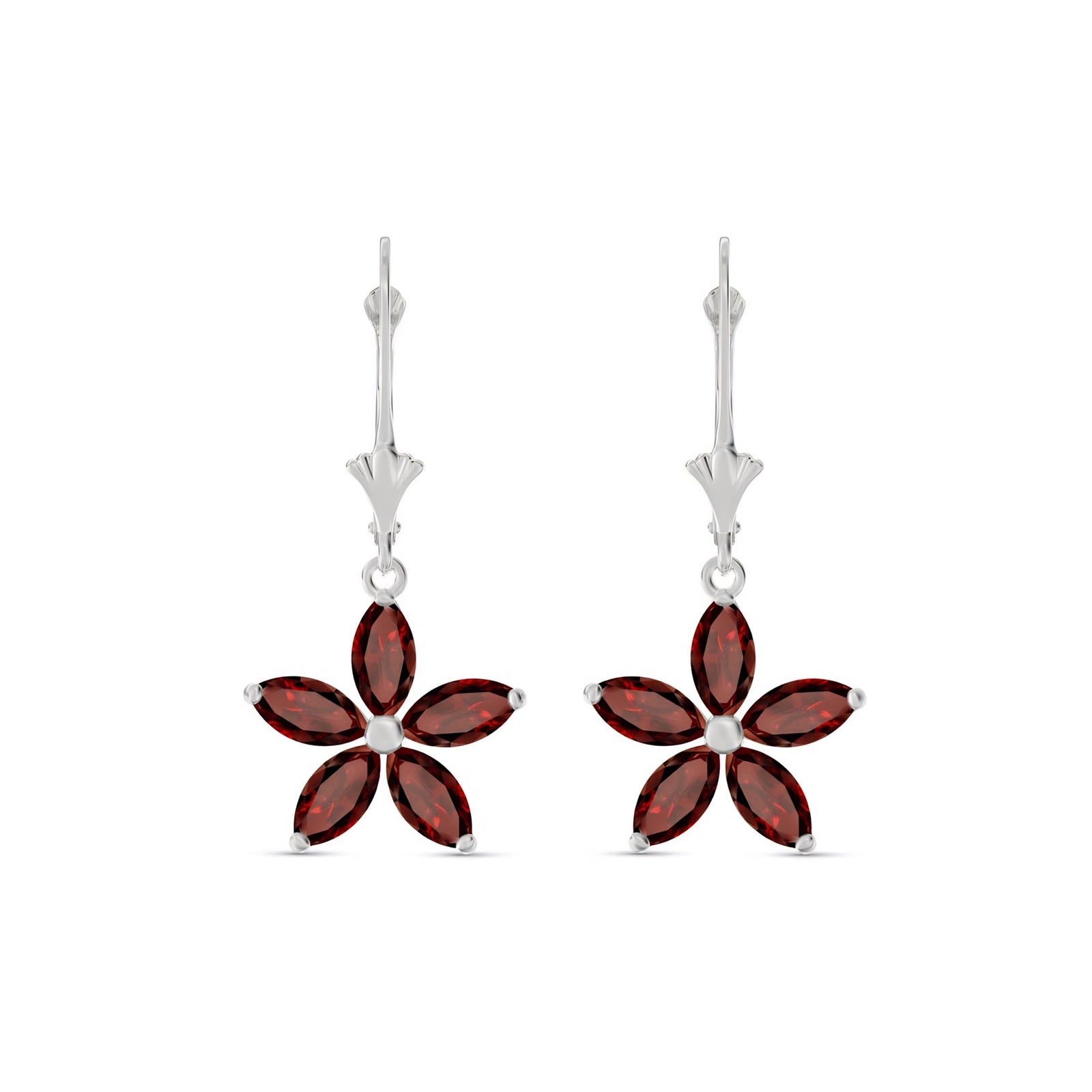 White Gold Heritage Earrings Aquamarine 10K — Stella