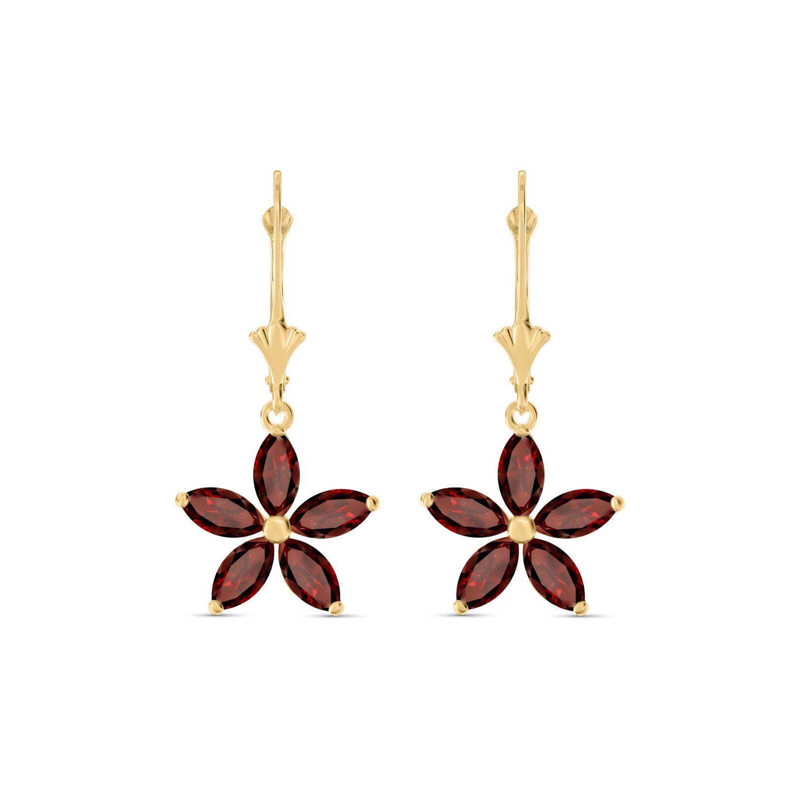 Yellow Gold Heritage Earrings Aquamarine 10K — Stella
