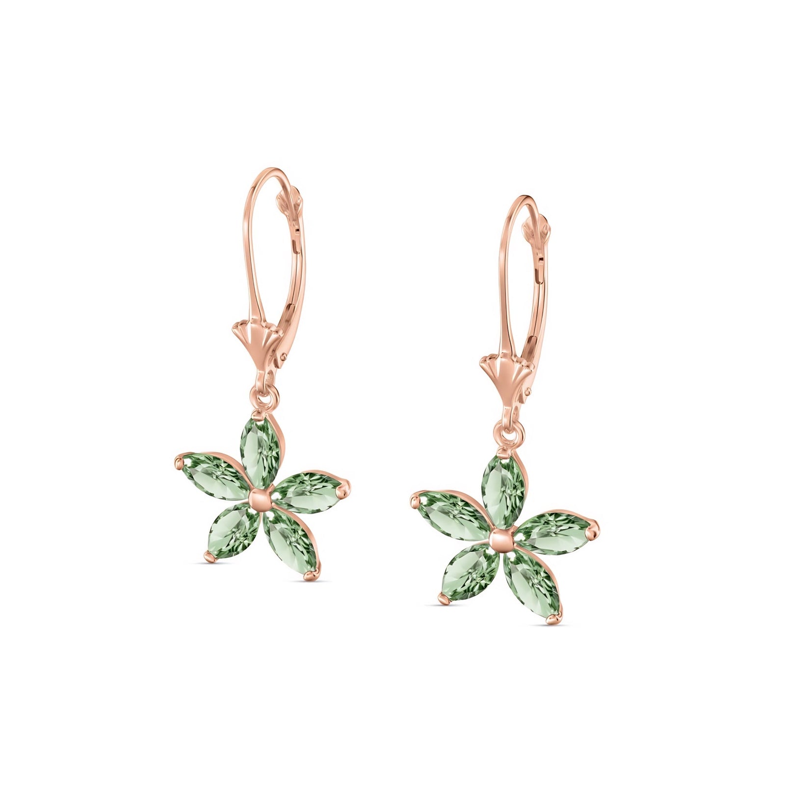 Rose Gold Heritage Earrings Garnet 10K — Stella
