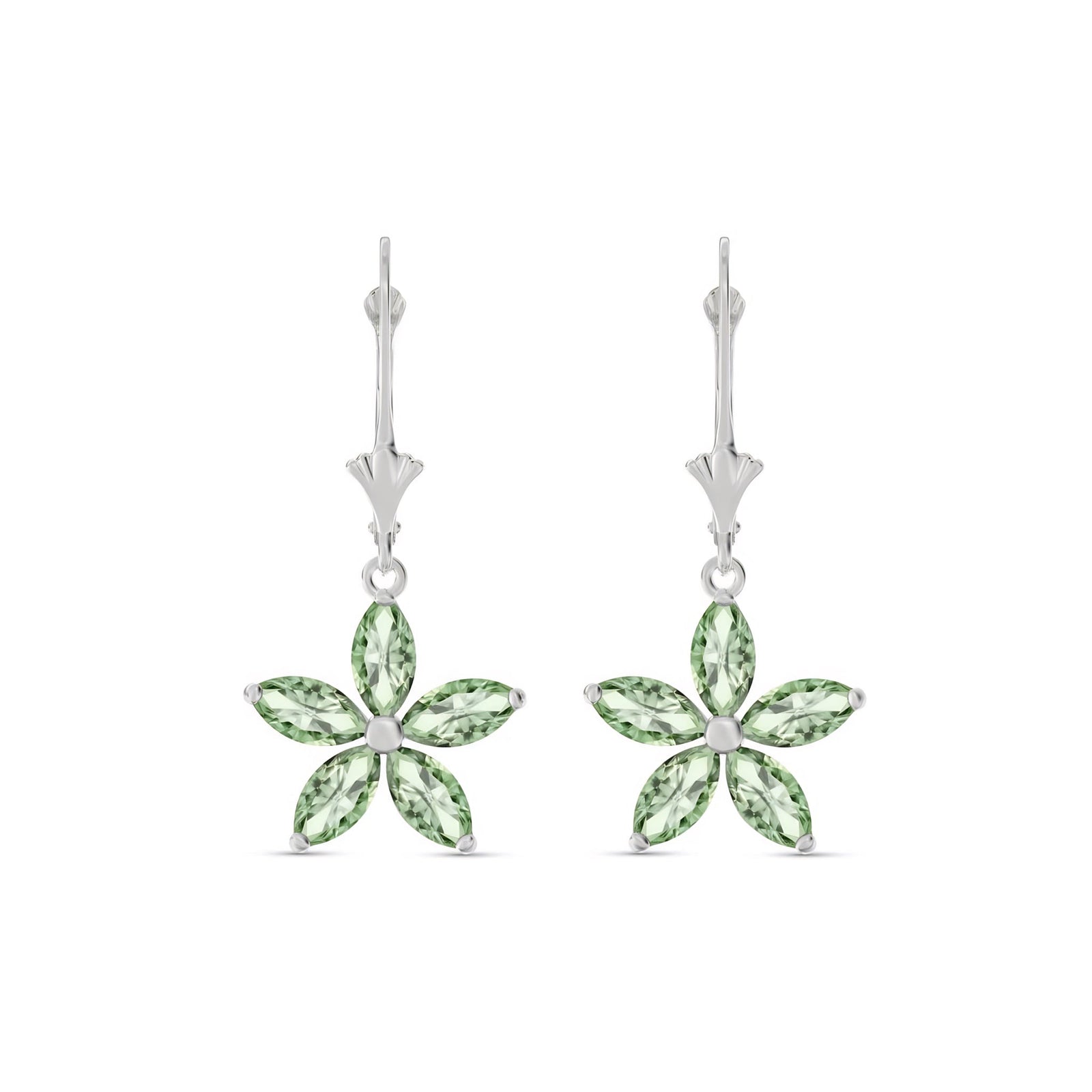 White Gold Heritage Earrings Garnet 10K — Stella