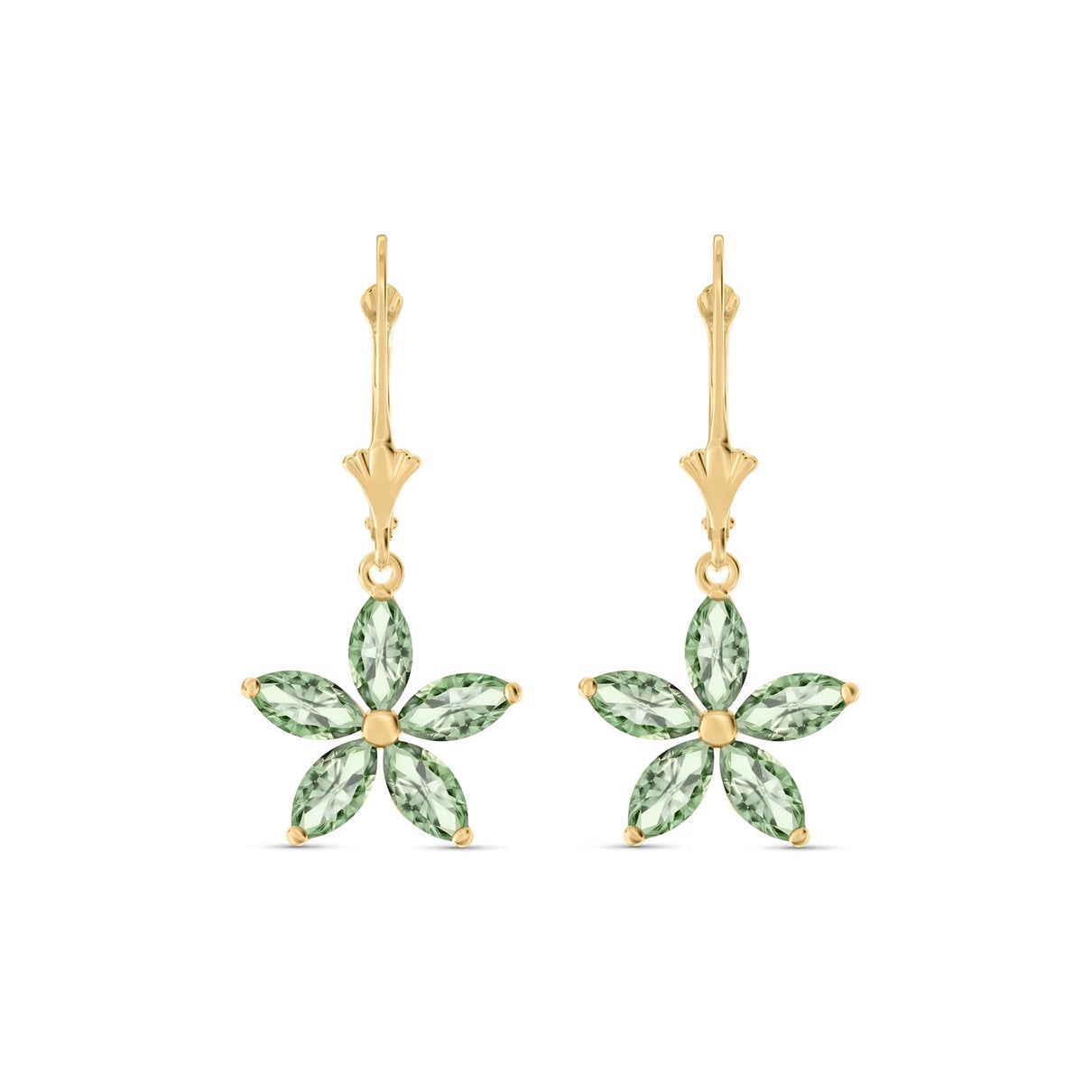 Yellow Gold Heritage Earrings Garnet 10K — Stella