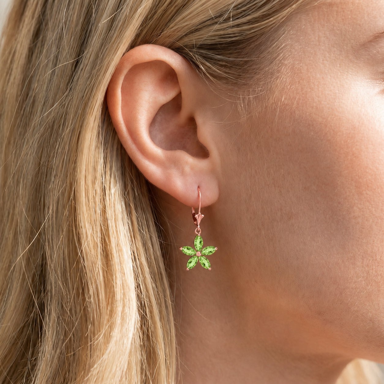 Rose Gold Heritage Earrings Citrine 10K — Stella